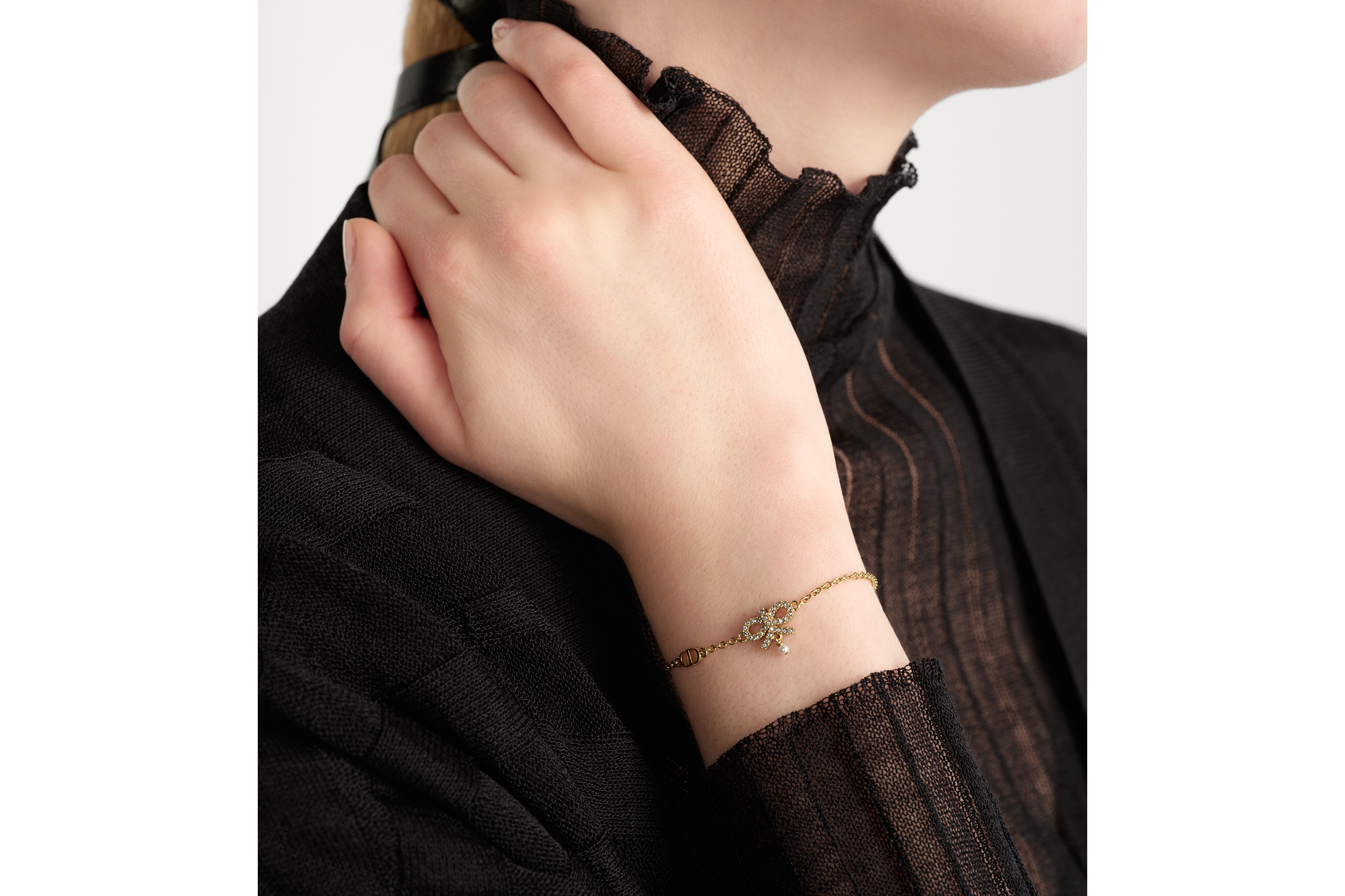 ディオール Dior メタルレジンパールクリスタル ブレスレット DIOR