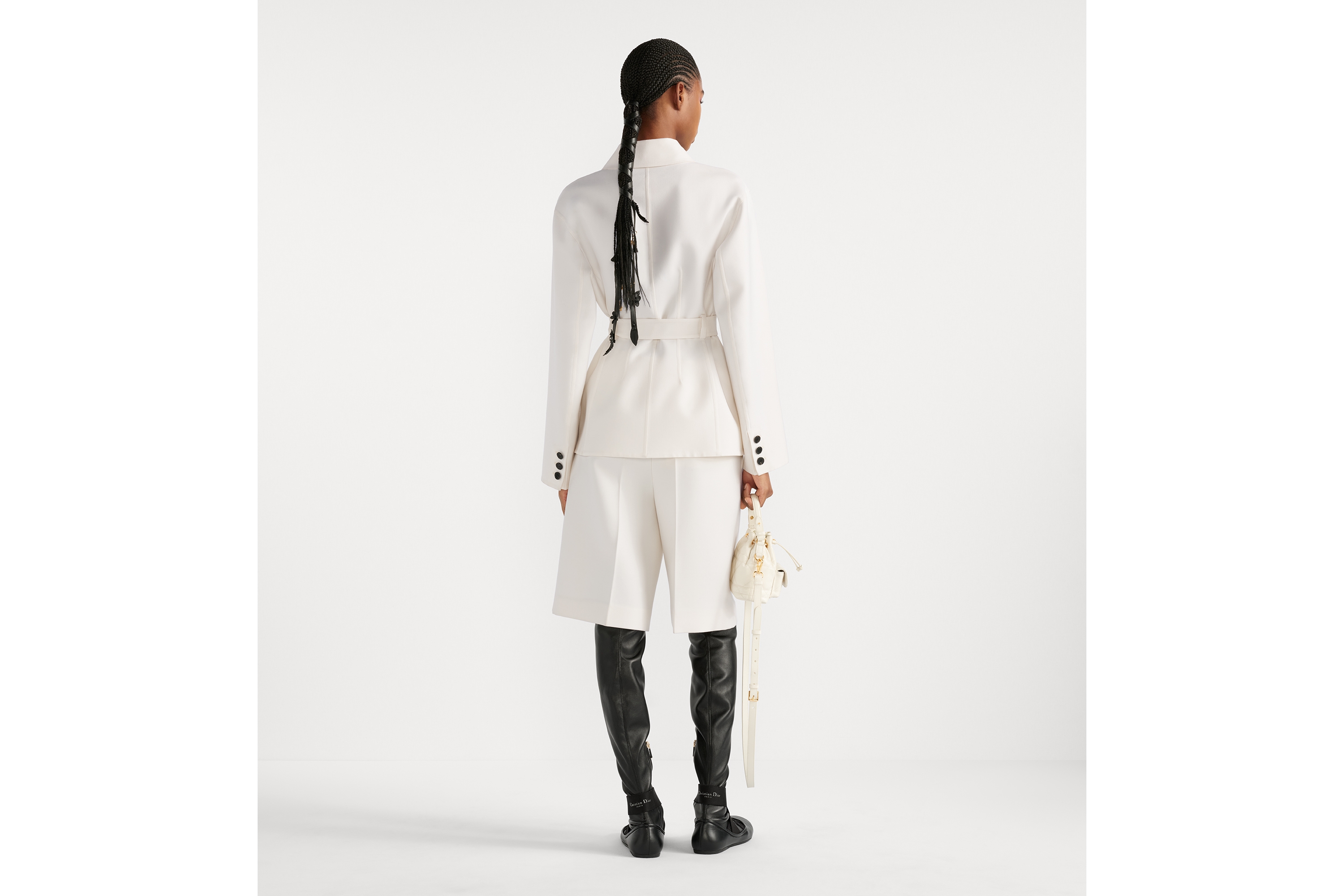 look_image_alt_prefix ベルト付き ジャケット バージンウール & シルク ギャバジン E03