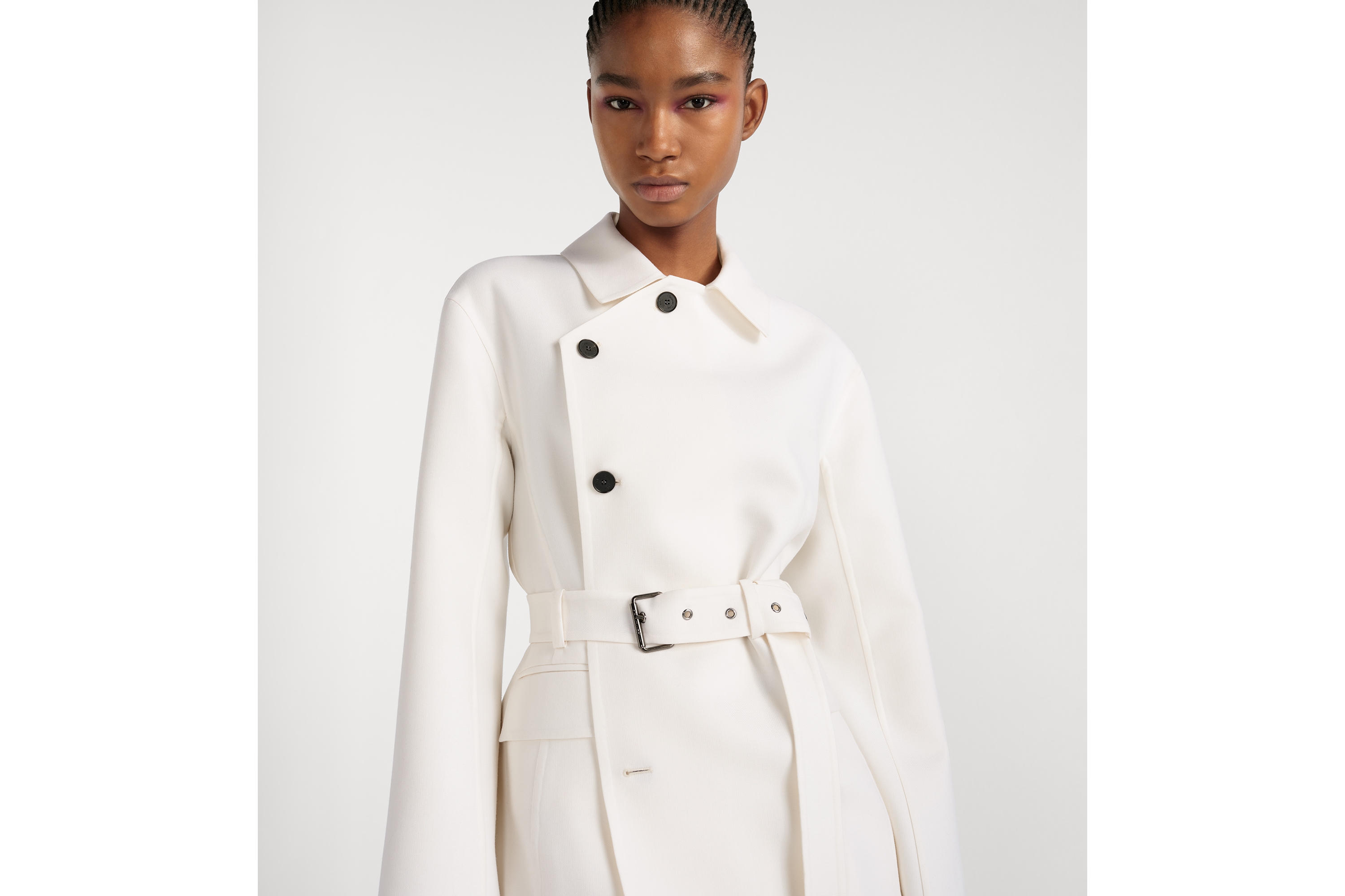 look_image_alt_prefix ベルト付き ジャケット バージンウール & シルク ギャバジン E04