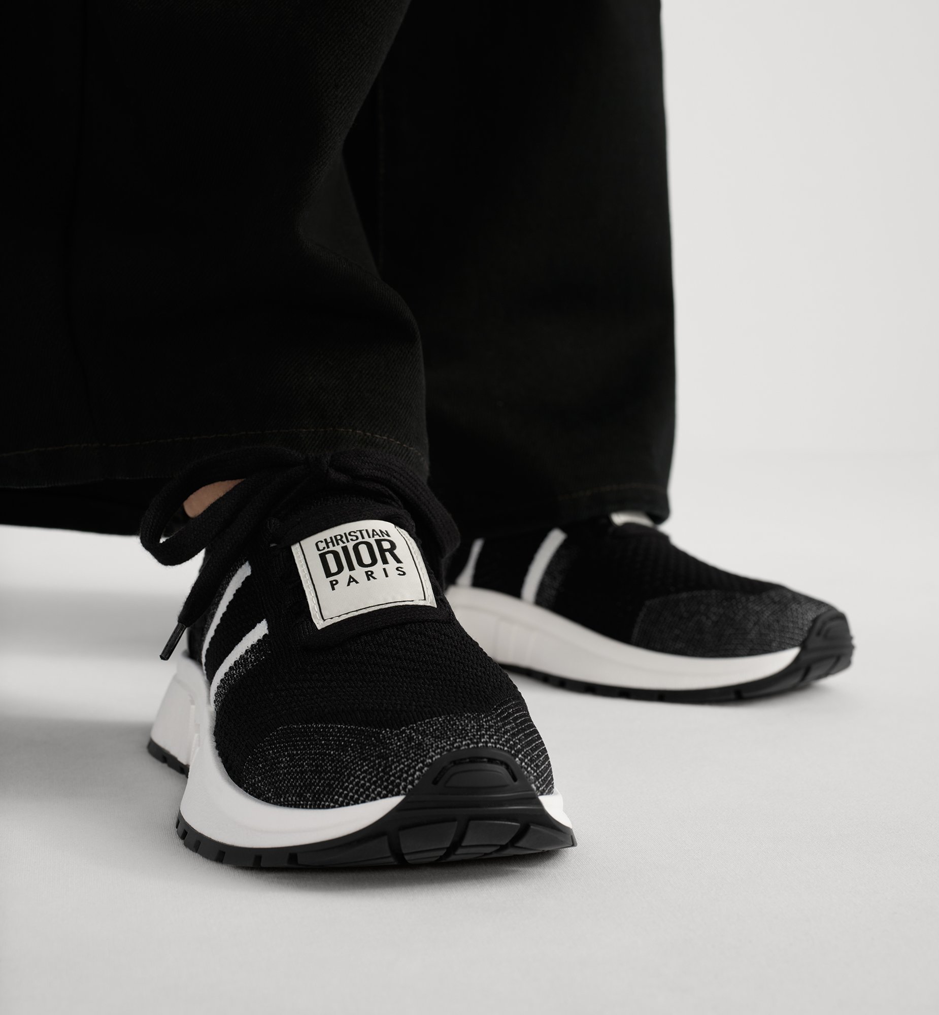 Run'n'Dior Sneaker Black and White Technical Mesh | DIOR Run'n'Dior Sneaker Black and White Technical Mesh | DIOR