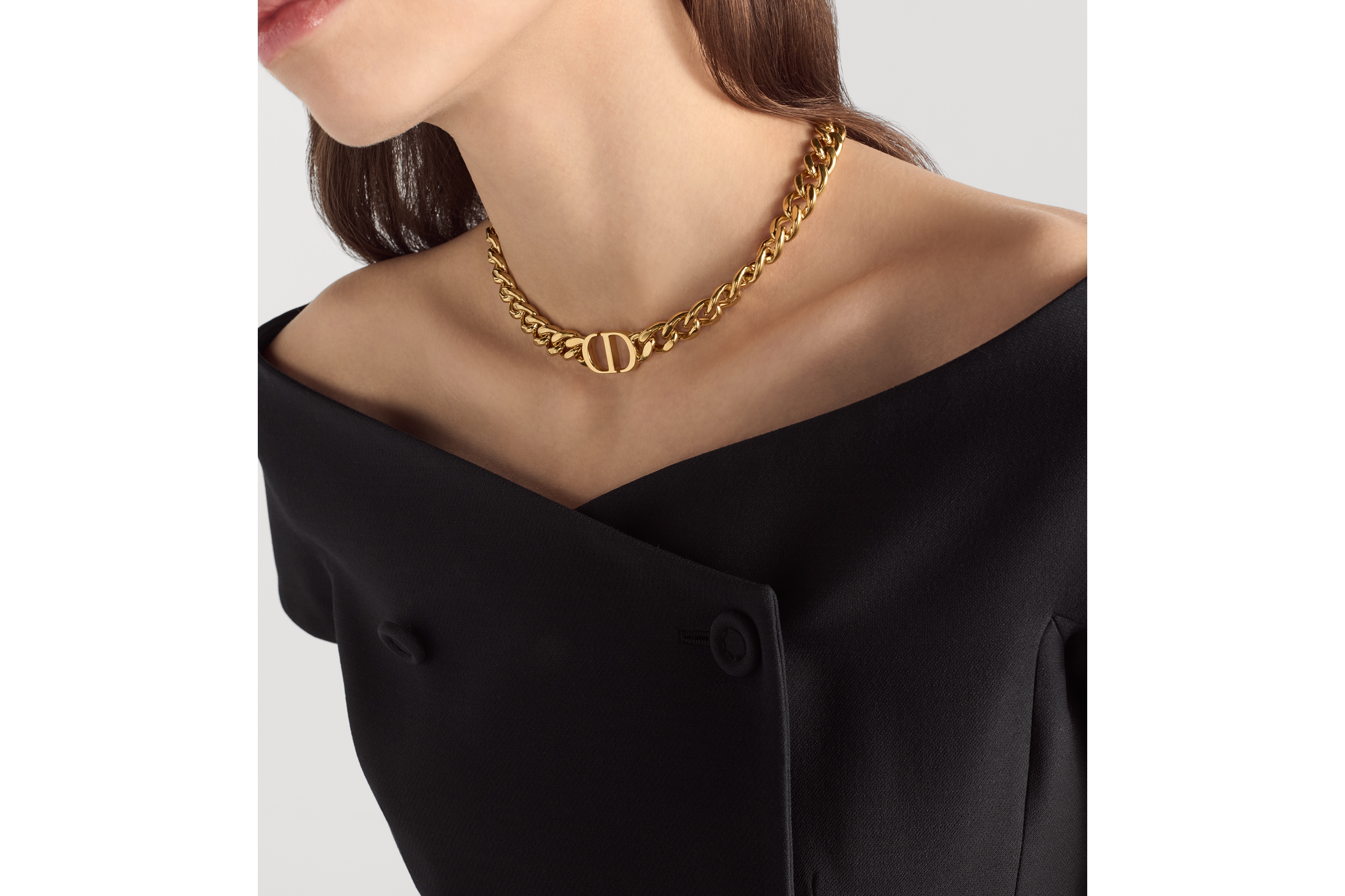 30 Montaigne Short Necklace Gold-Finish Metal | DIOR