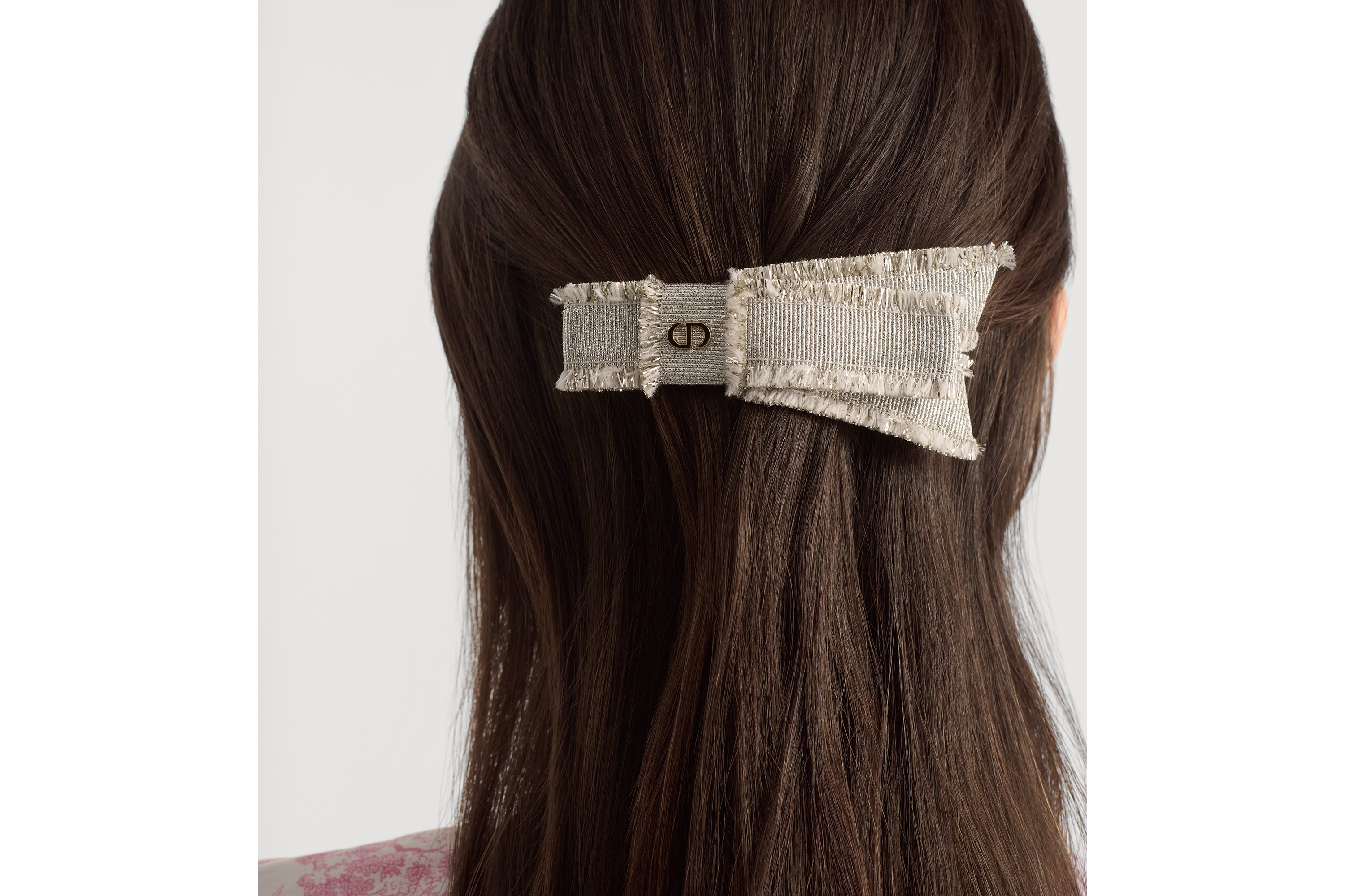 Look Adiorable Barrette Gold-Tone Grosgrain E09