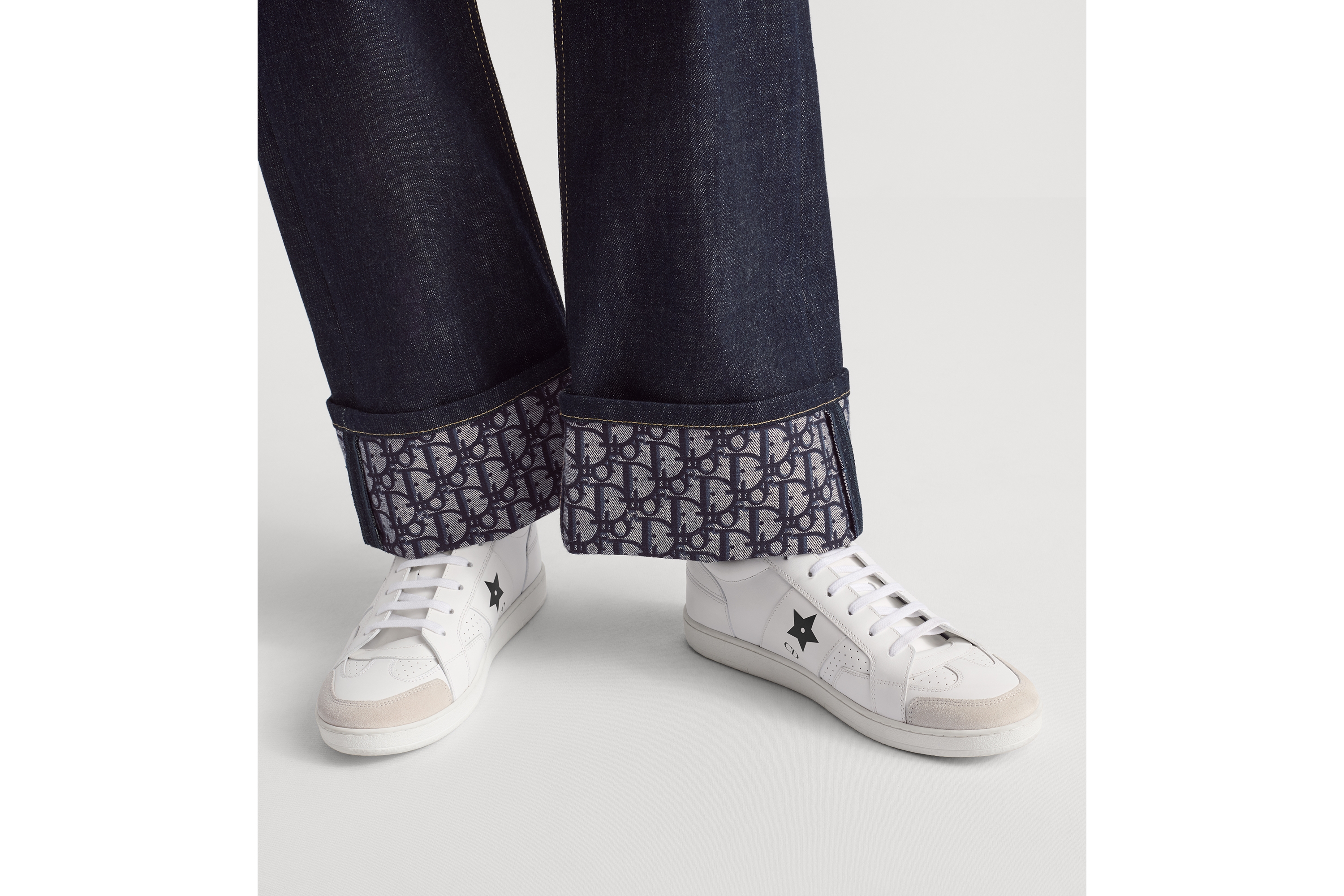 look_image_alt_prefix 보이프렌드 진 블루 코튼 데님 & 내부 Dior Oblique E14