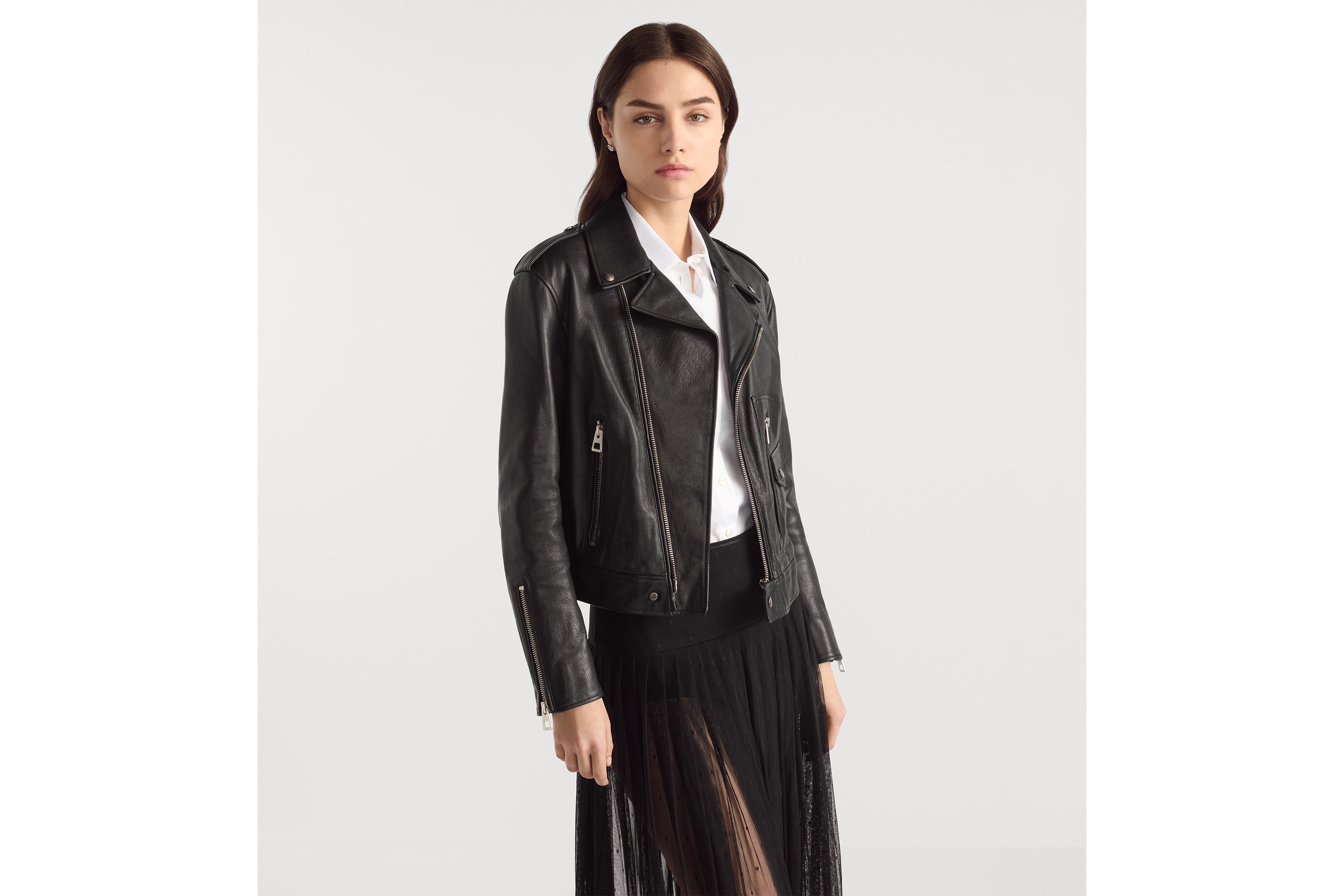 Look Biker Jacket Black Goatskin E04