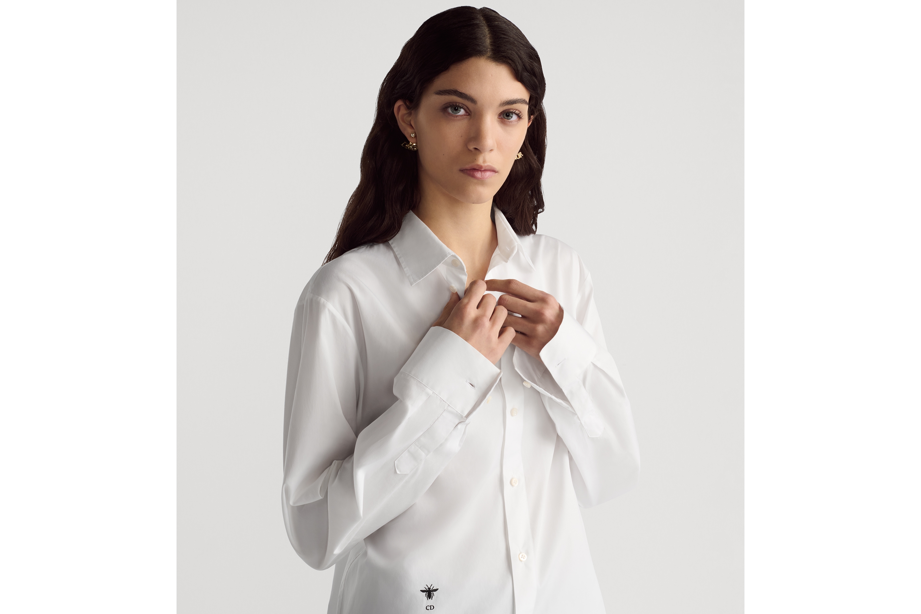 Look Blouse White Cotton E07