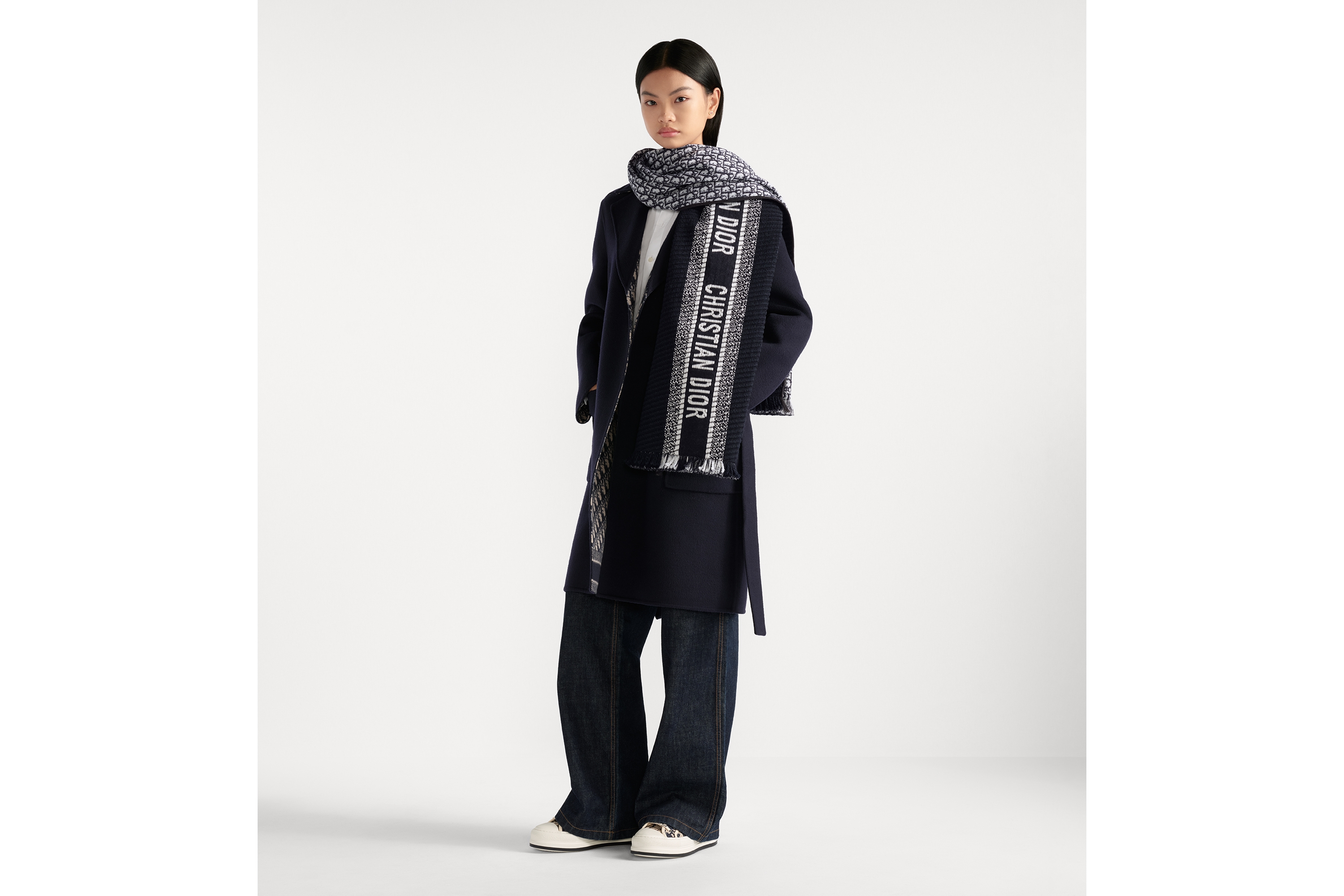 DIOR | ベルト付き コート ダブルフェース バージンウール