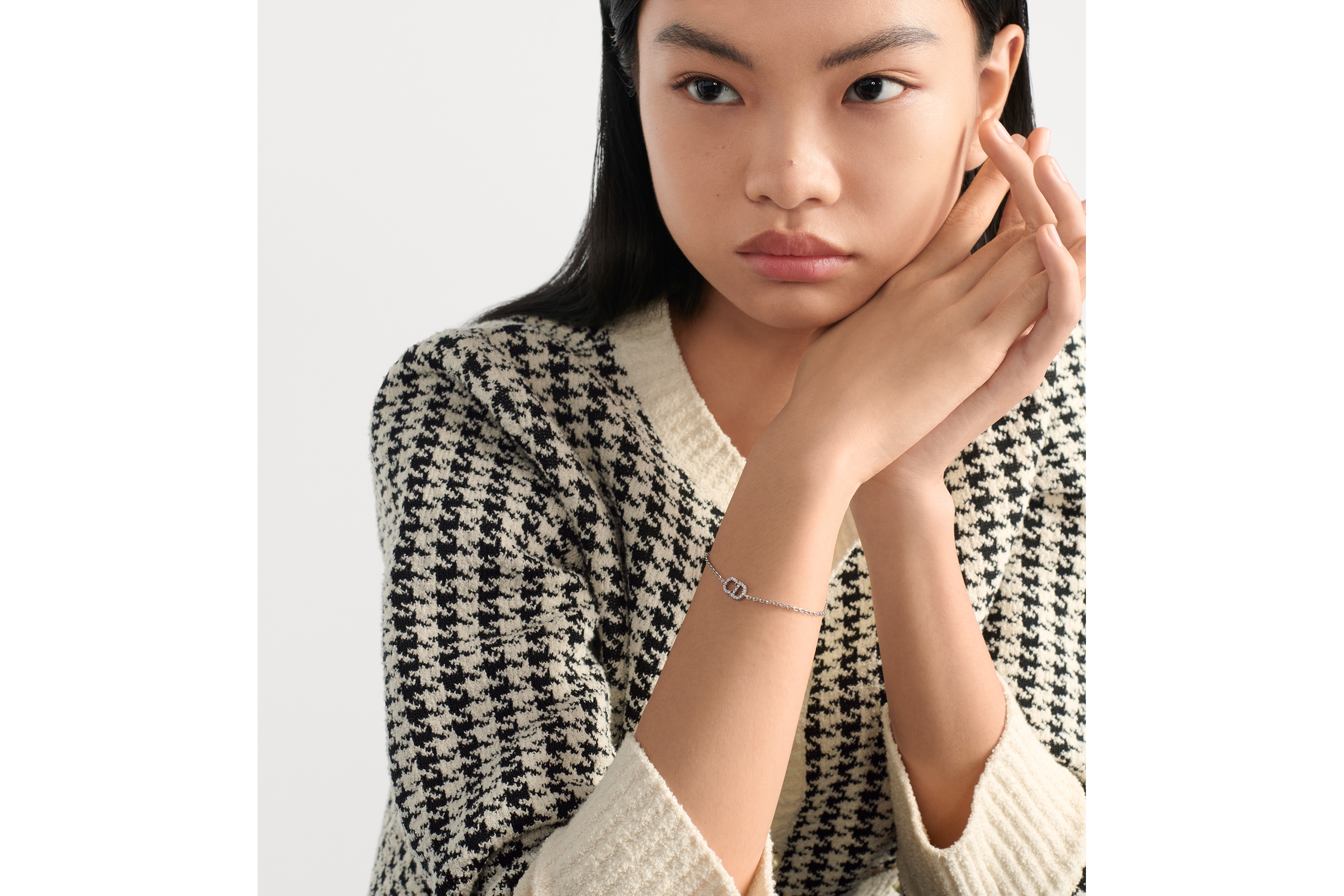 DIOR CLAIR D LUNE ブレスレット　シルバー Clair D Lune Bracelet Silver-Finish Metal and White Crystals