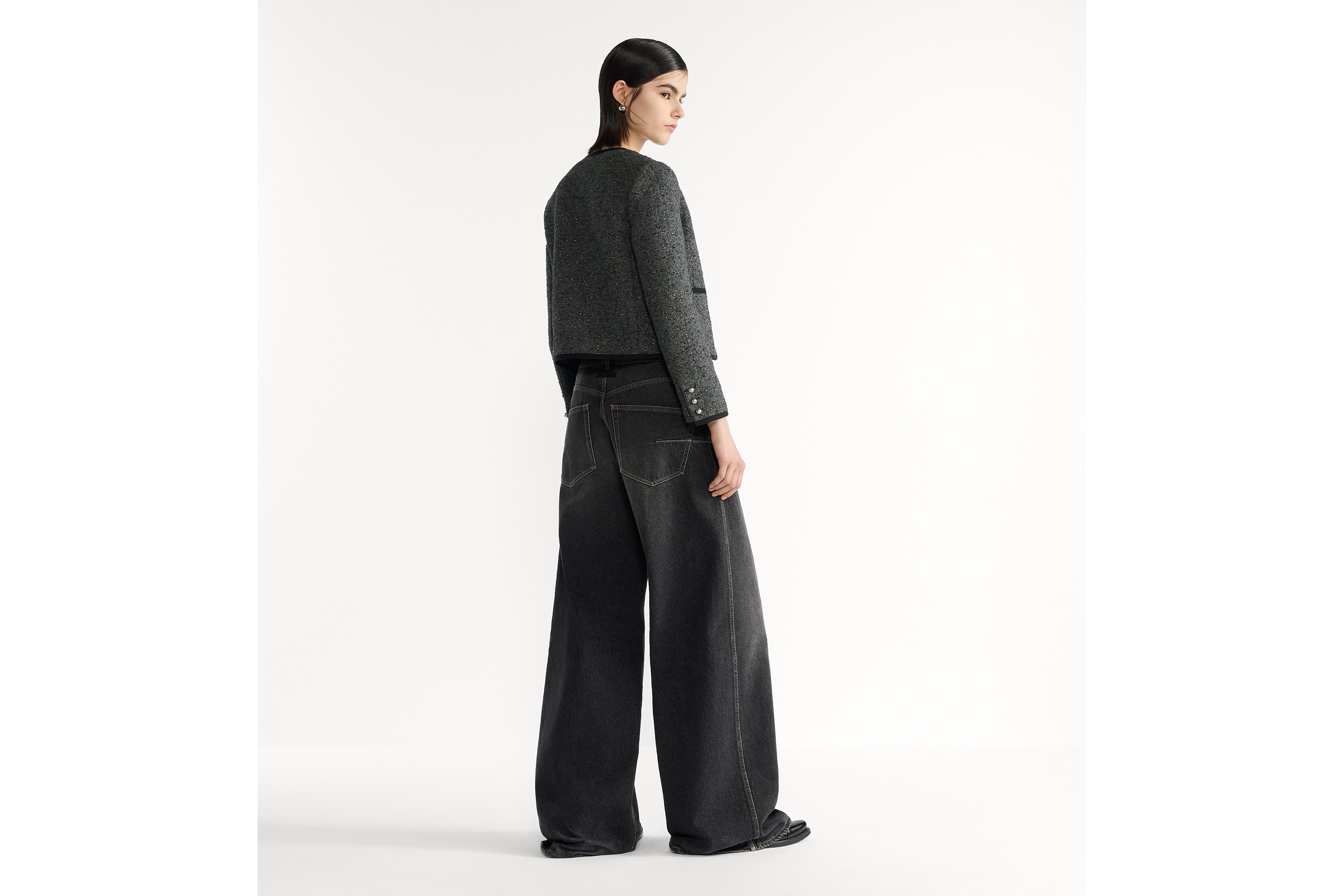 Macrocannage Cropped Jacket