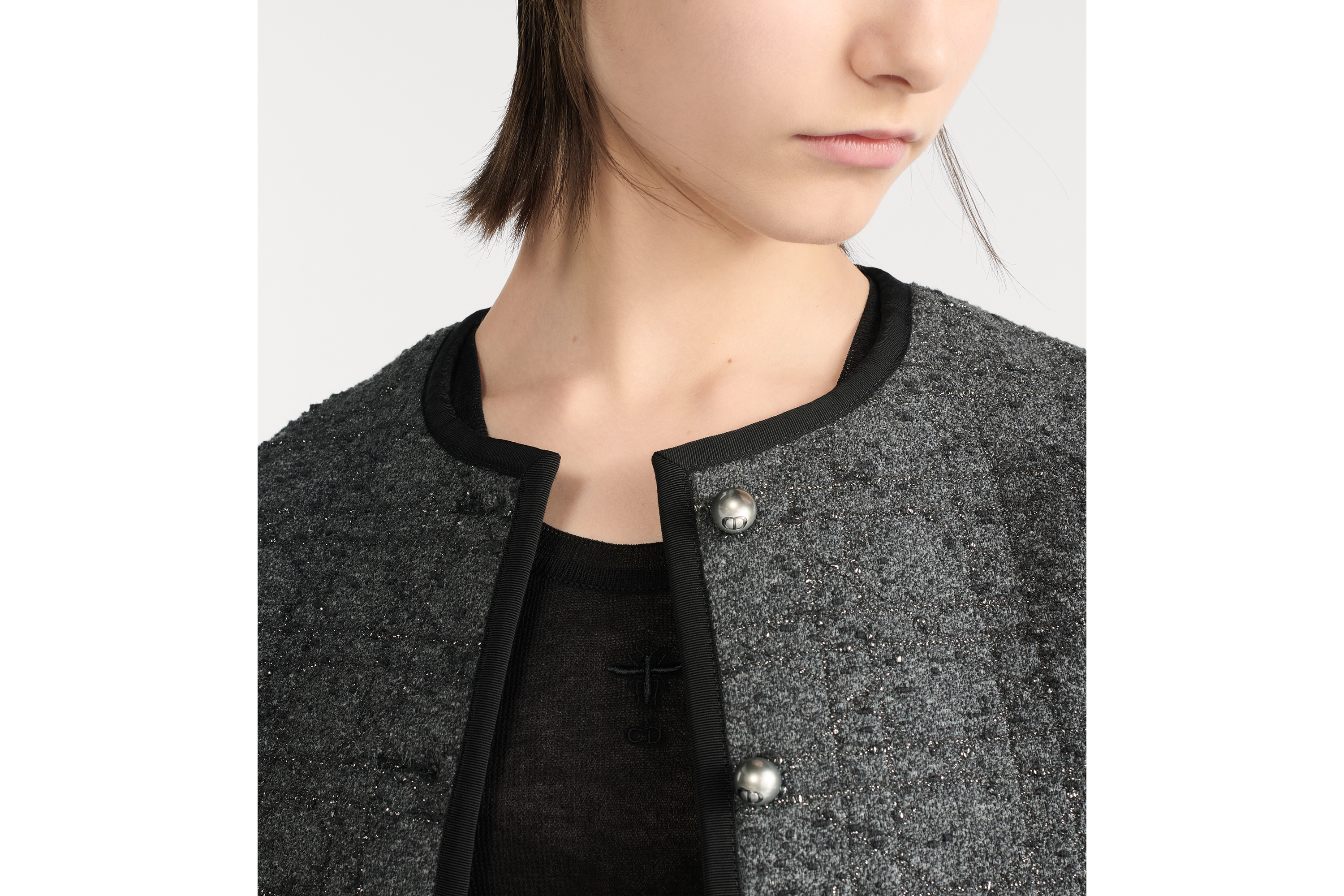 Macrocannage Cropped Jacket