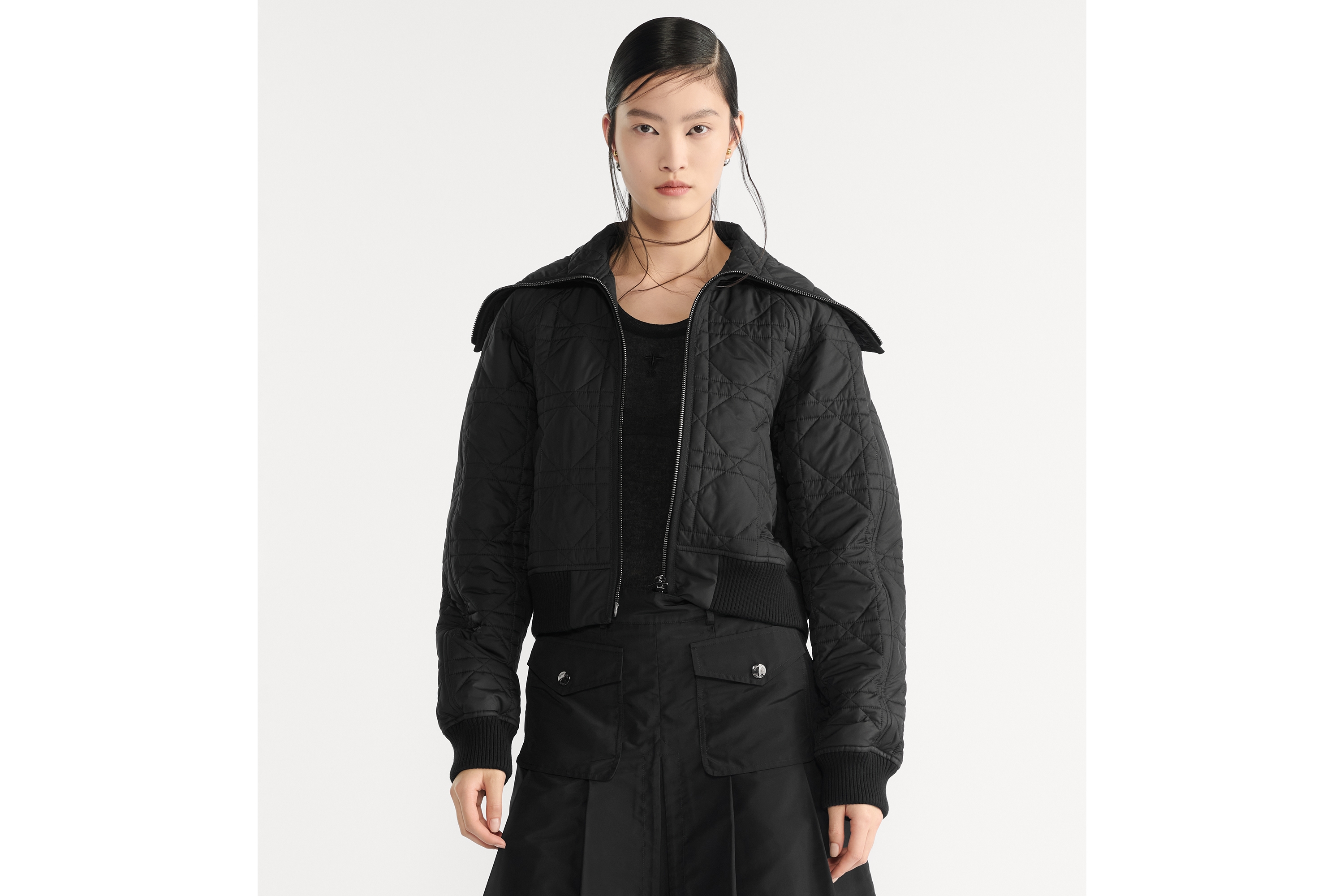 look_image_alt_prefix オーバーサイズカラー付き ジャケット マクロカナージュ キルティング テクニカル タフタ E04