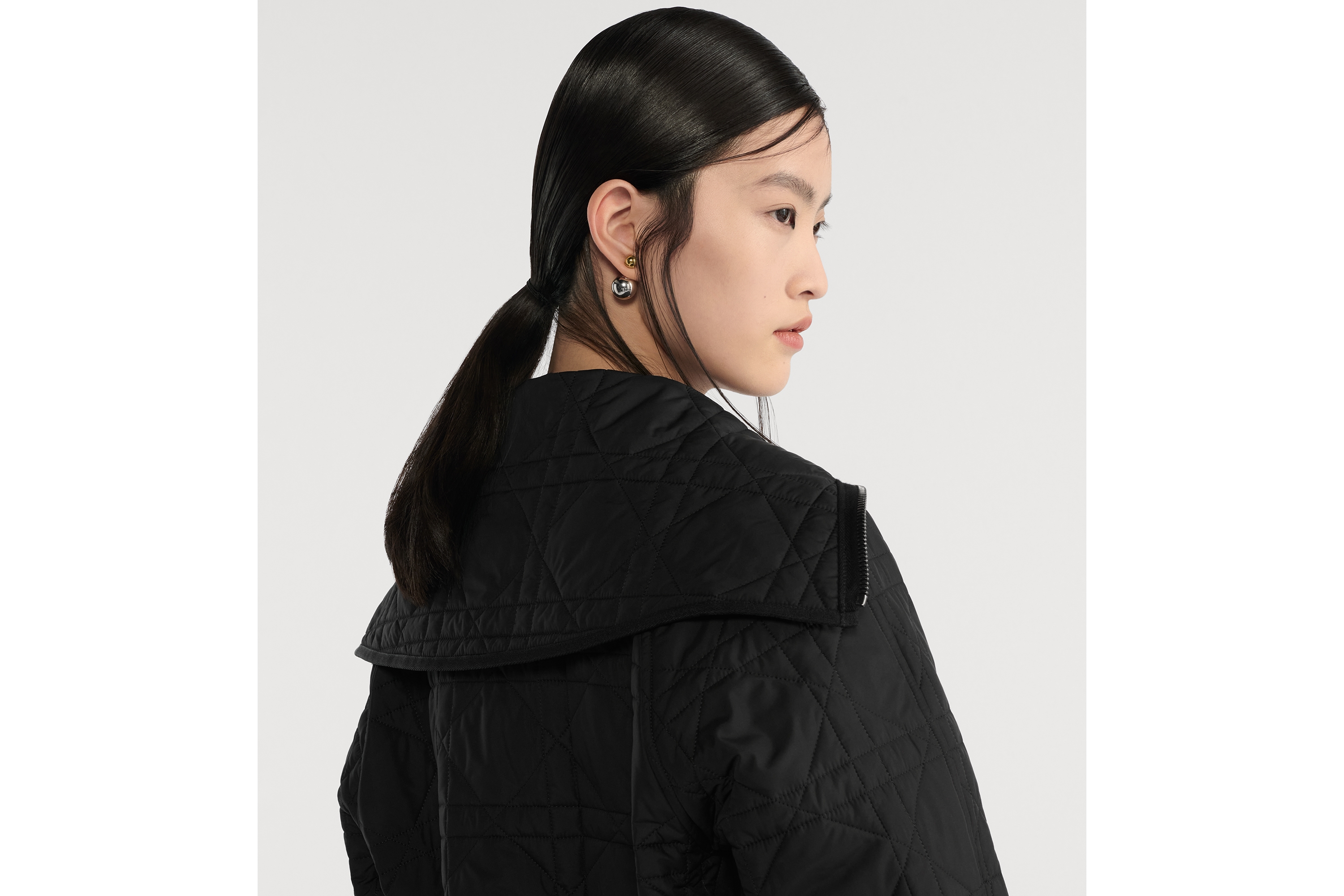 look_image_alt_prefix オーバーサイズカラー付き ジャケット マクロカナージュ キルティング テクニカル タフタ E08