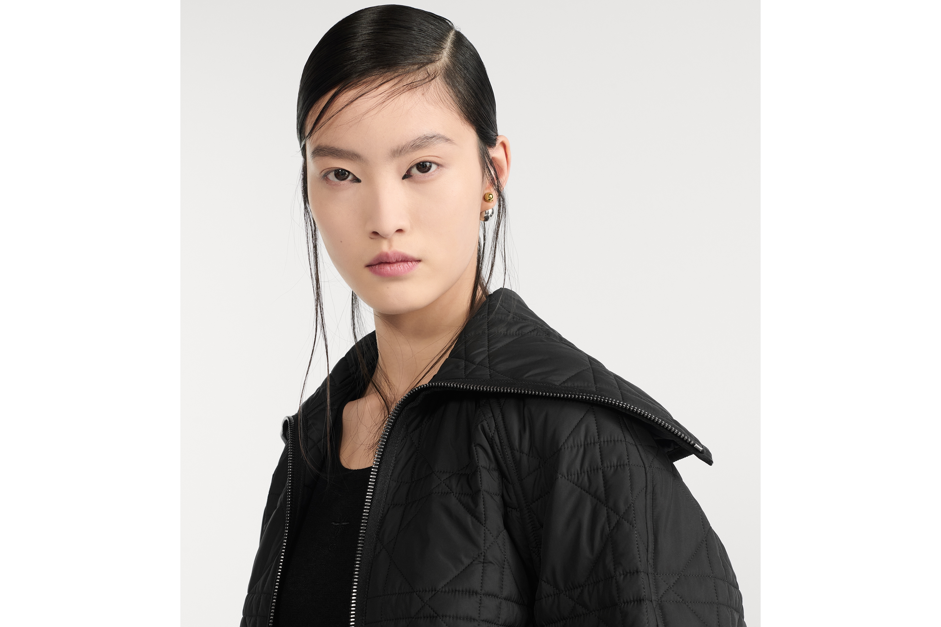 look_image_alt_prefix オーバーサイズカラー付き ジャケット マクロカナージュ キルティング テクニカル タフタ E12