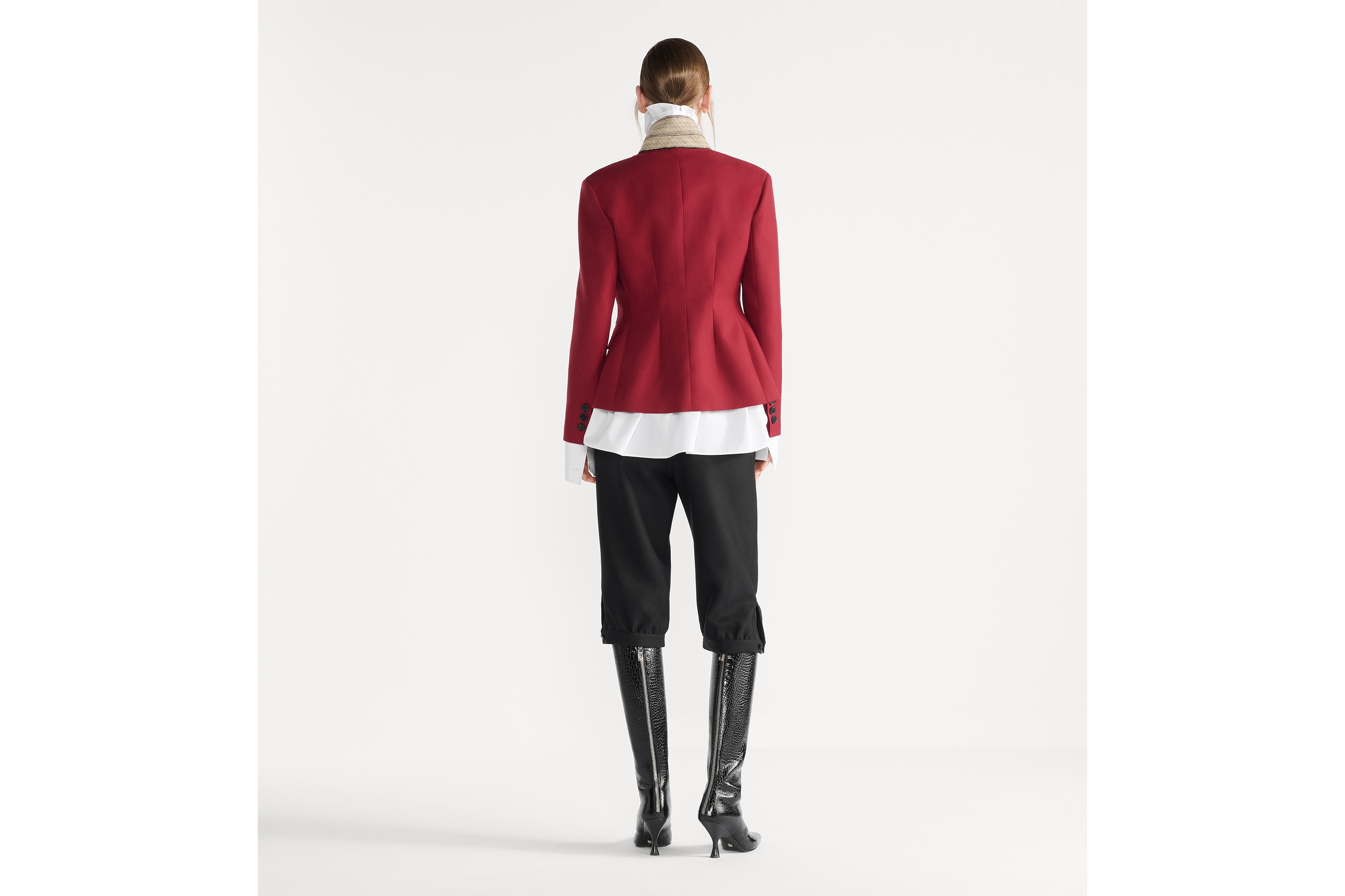 look_image_alt_prefix フィット ジャケット バージンウール & シルク グレインドプードル E03