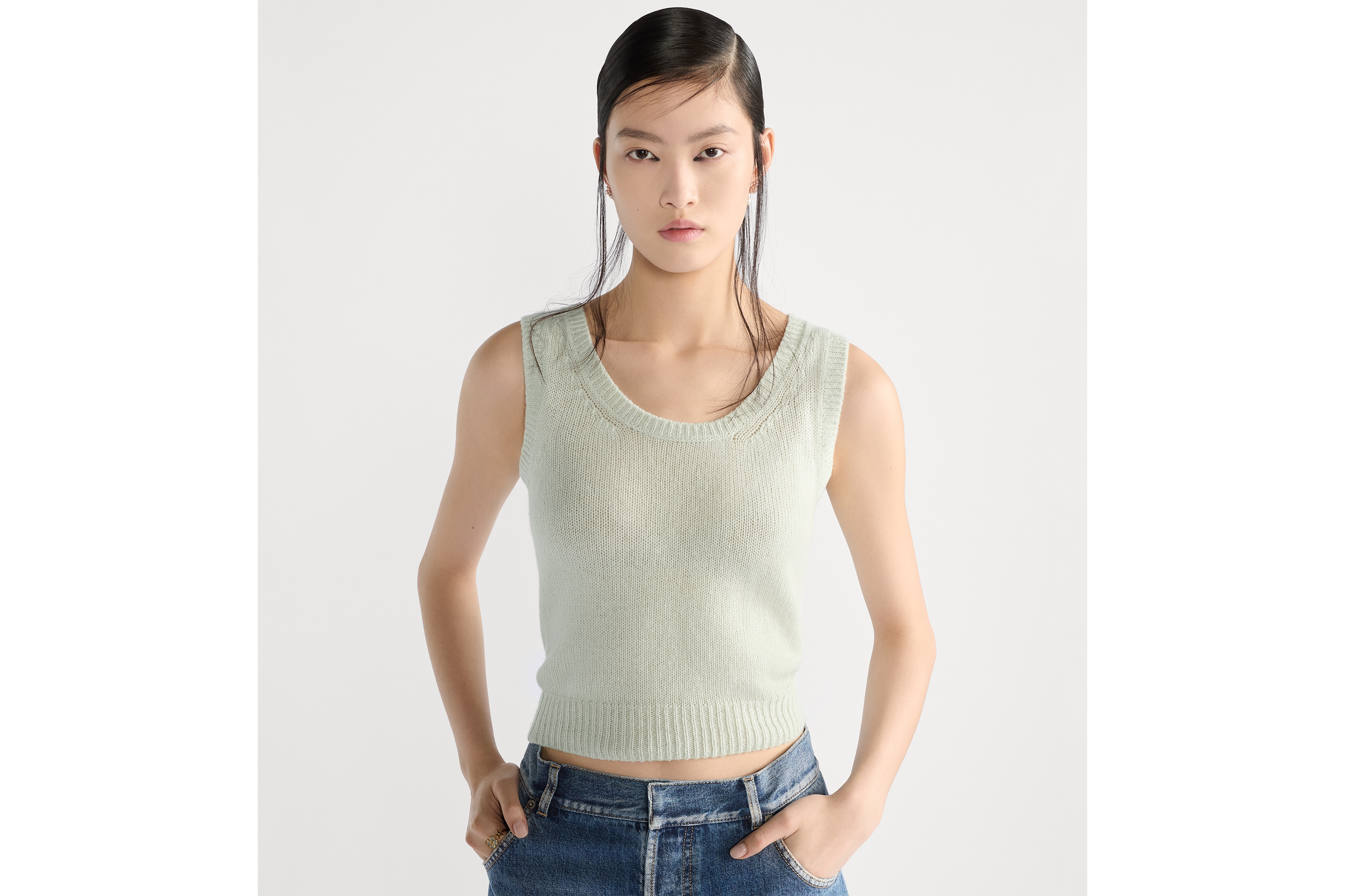 look_image_alt_prefix Twinset Gebreid van zeegroen kasjmier E04