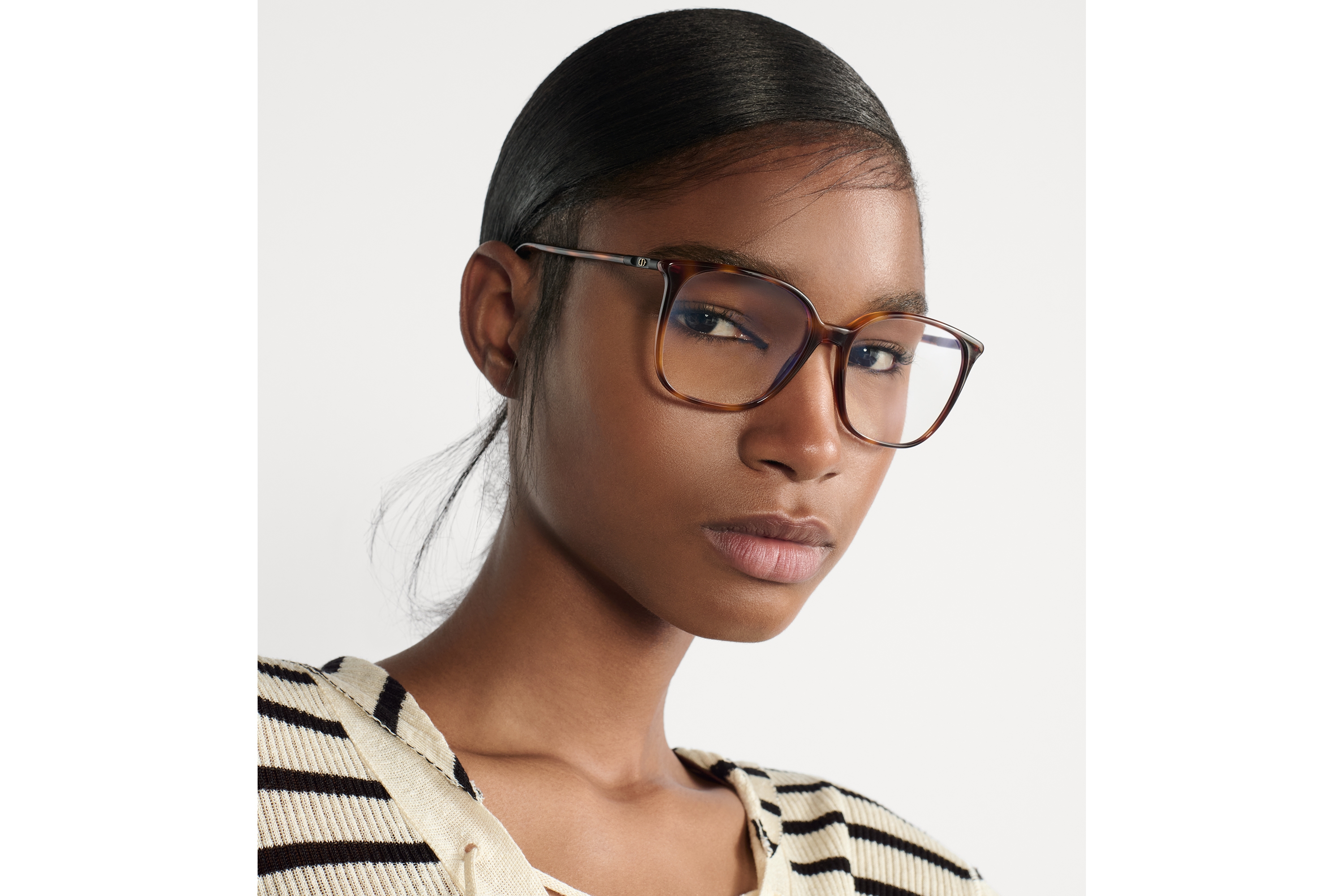 MiniCD S1I Quadratische Brille mit Schildpattoptik in Braun und Blaulichtfilter E08