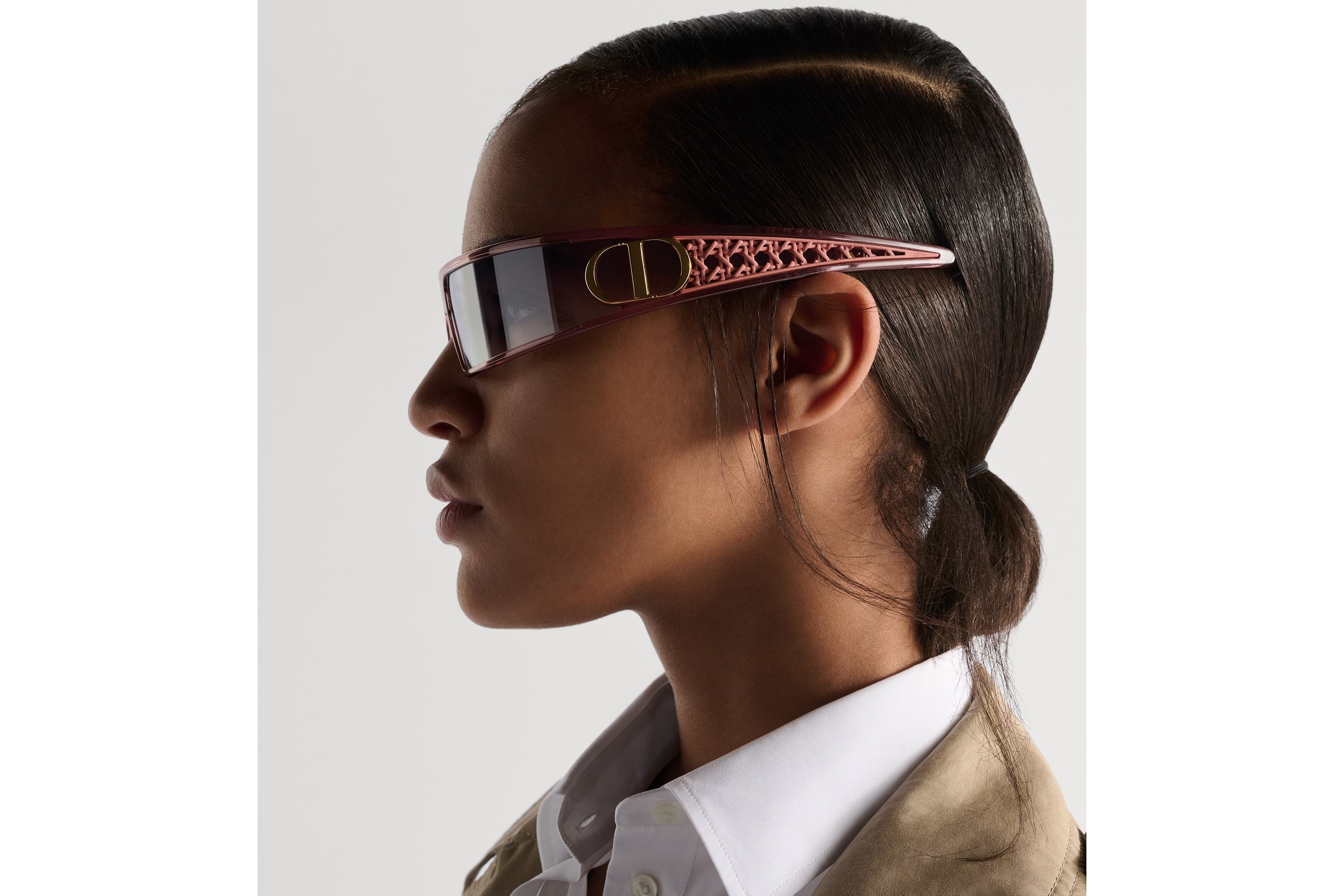 Look VeryDior M1U Transparent Pink Mask Sunglasses E09