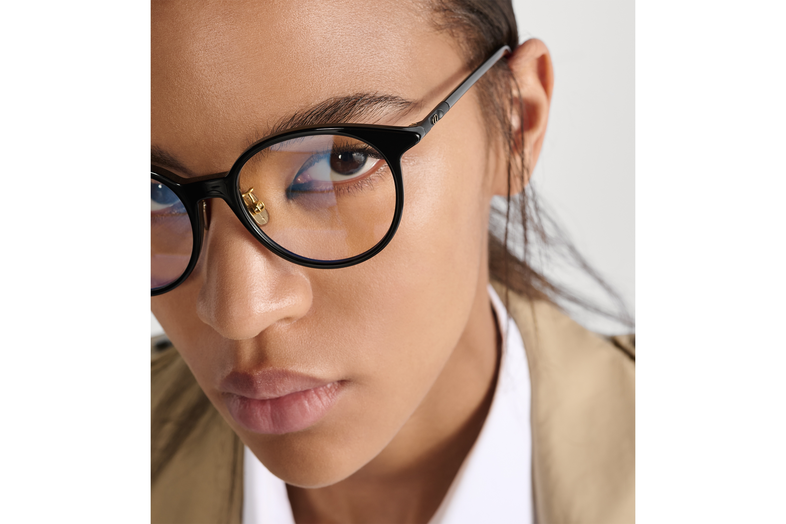 MiniCD R5F 黑色圓形眼鏡配藍光濾鏡 E07