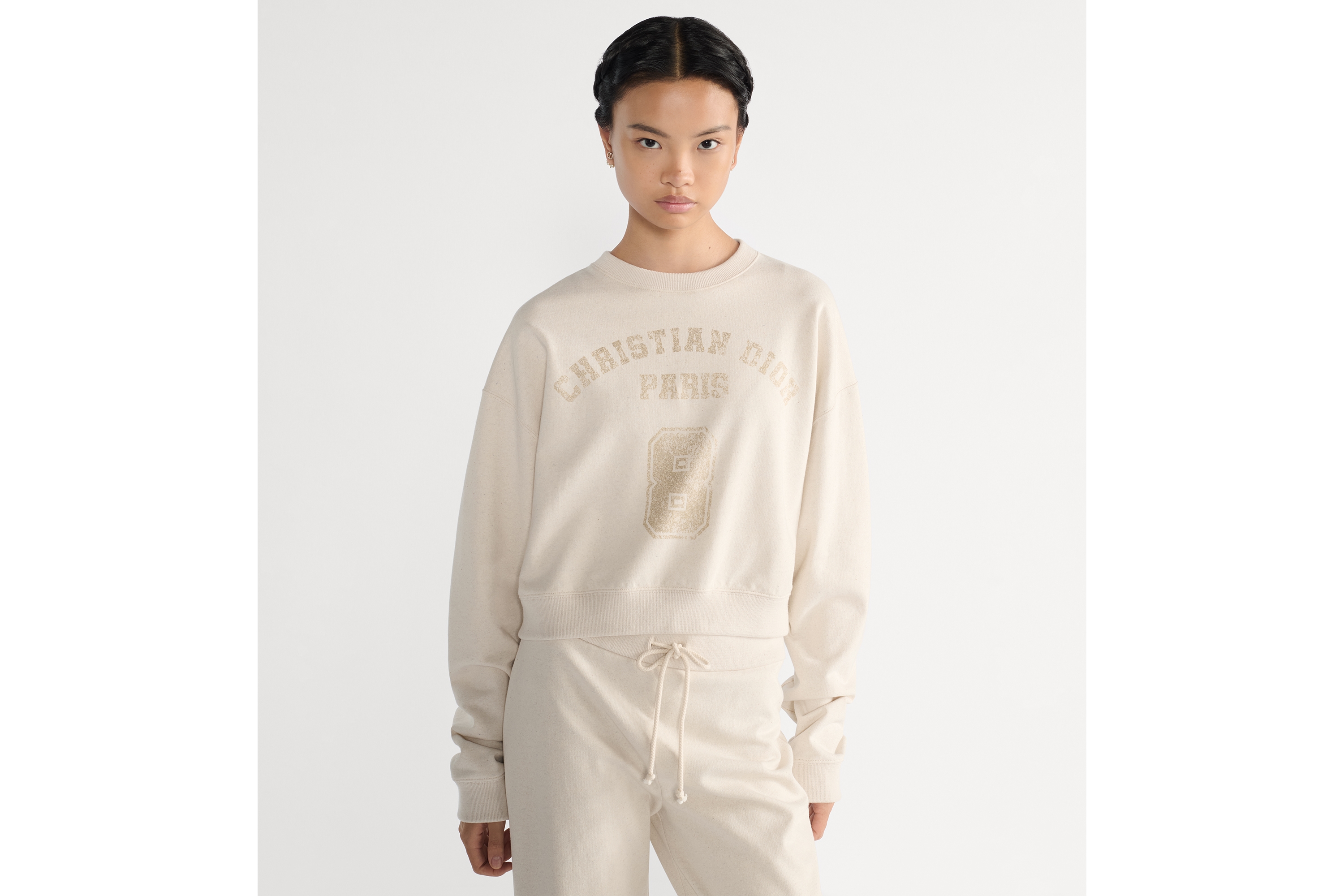 DIOR | クロップド スウェットシャツ コットンジャージー