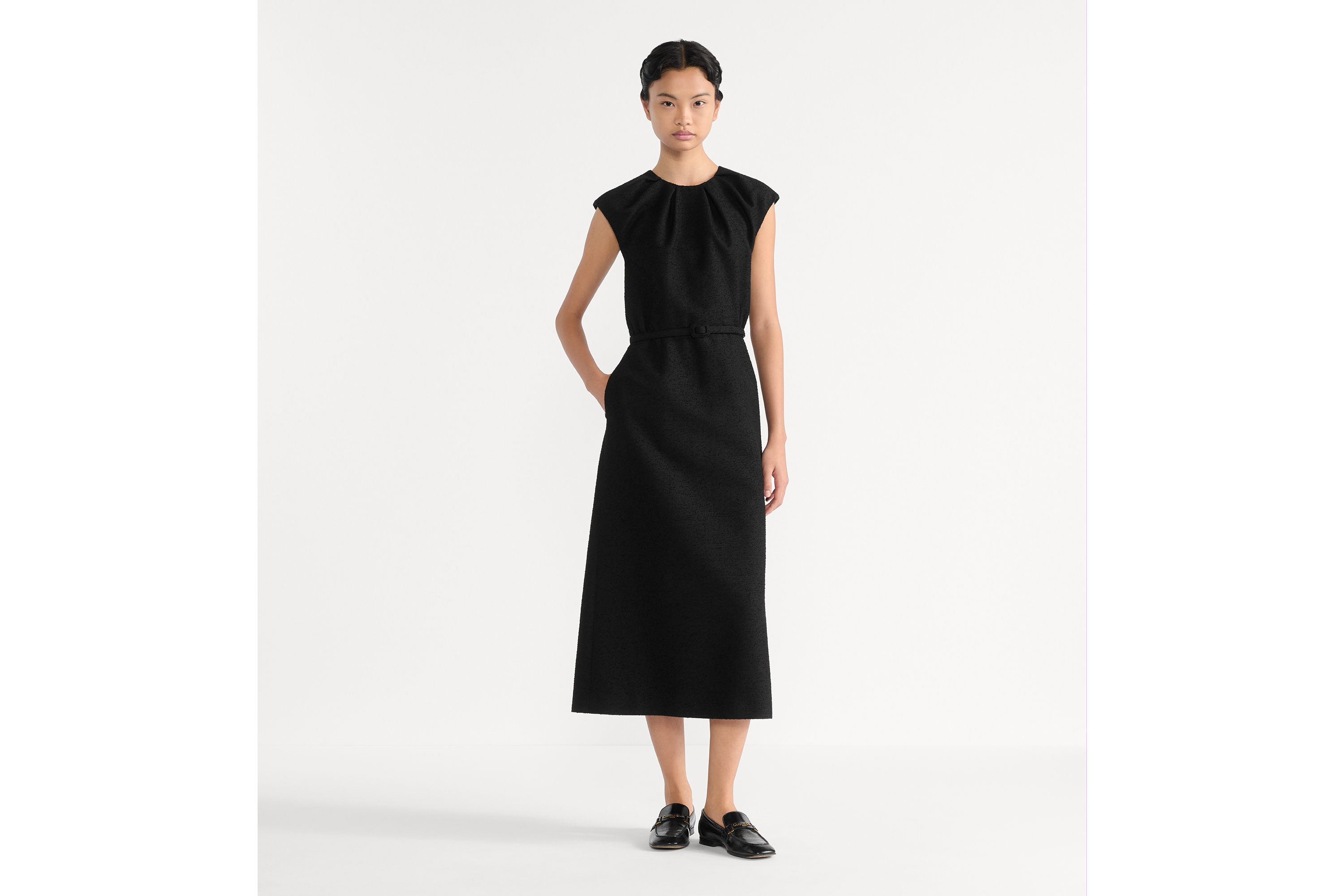 Mid-Length Belted Dress