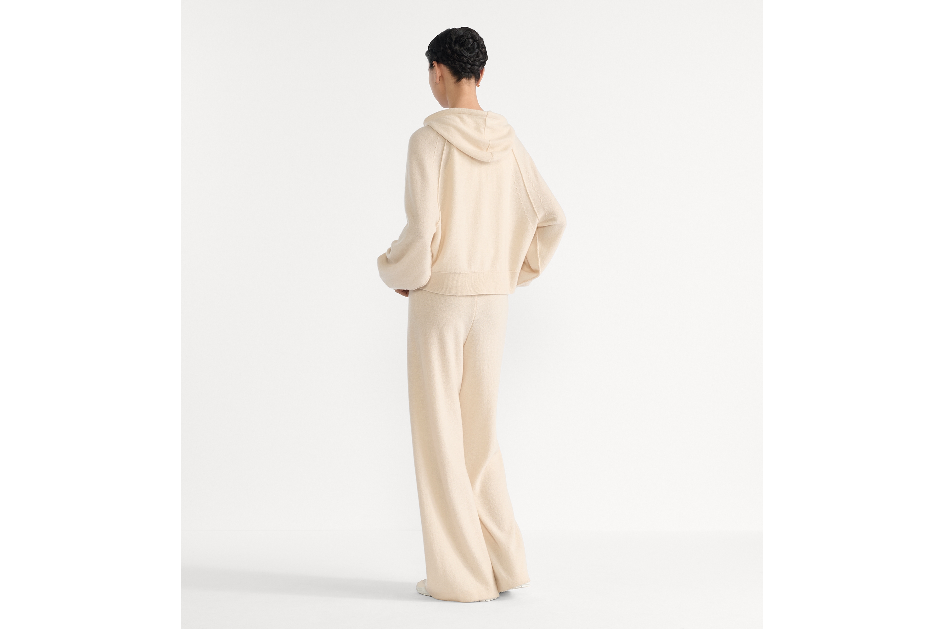 플레어 팬츠 에크루 캐시미어 니트 E03