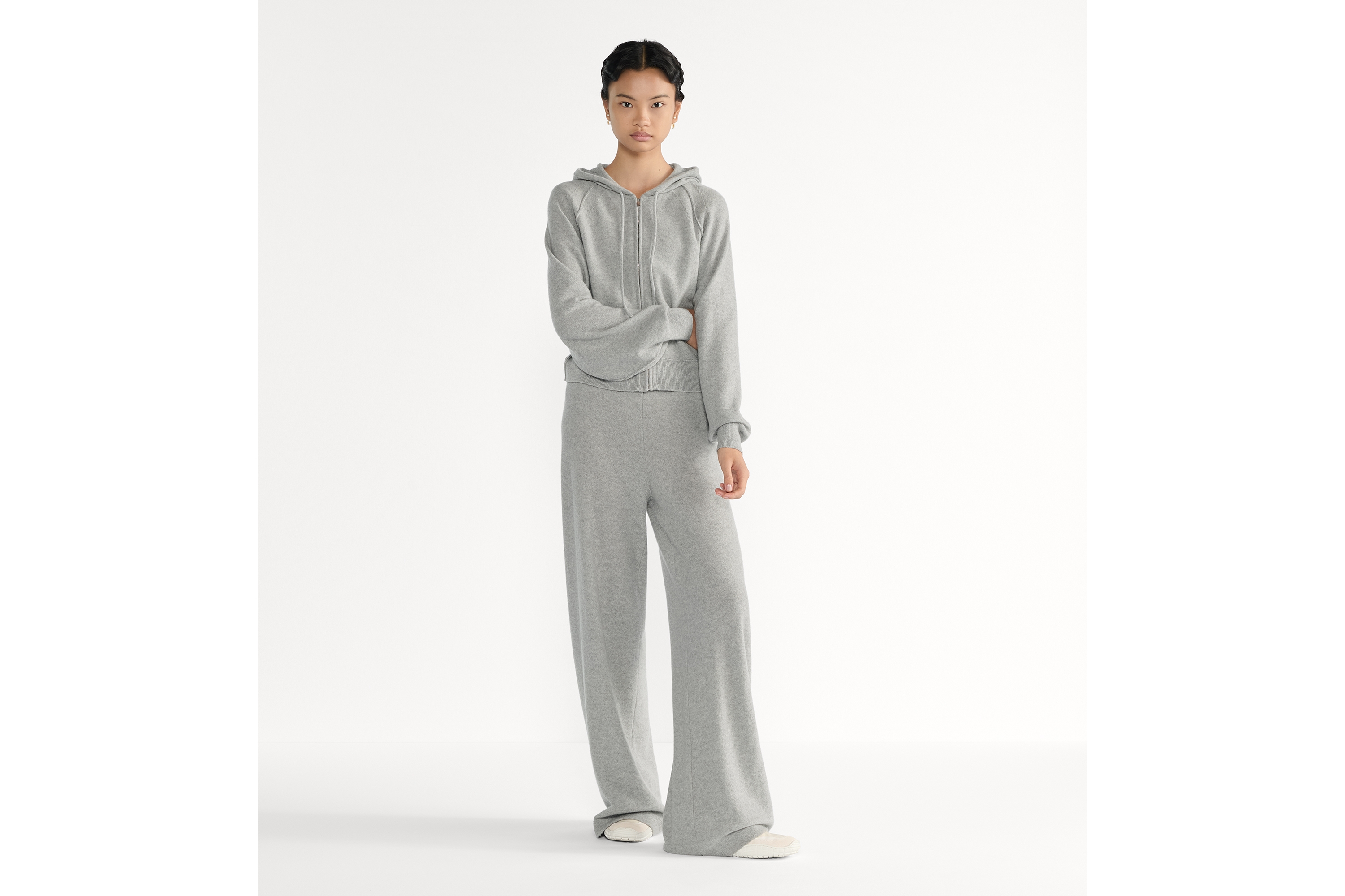 DIOR | フード付き ジップカーディガン カシミヤニット