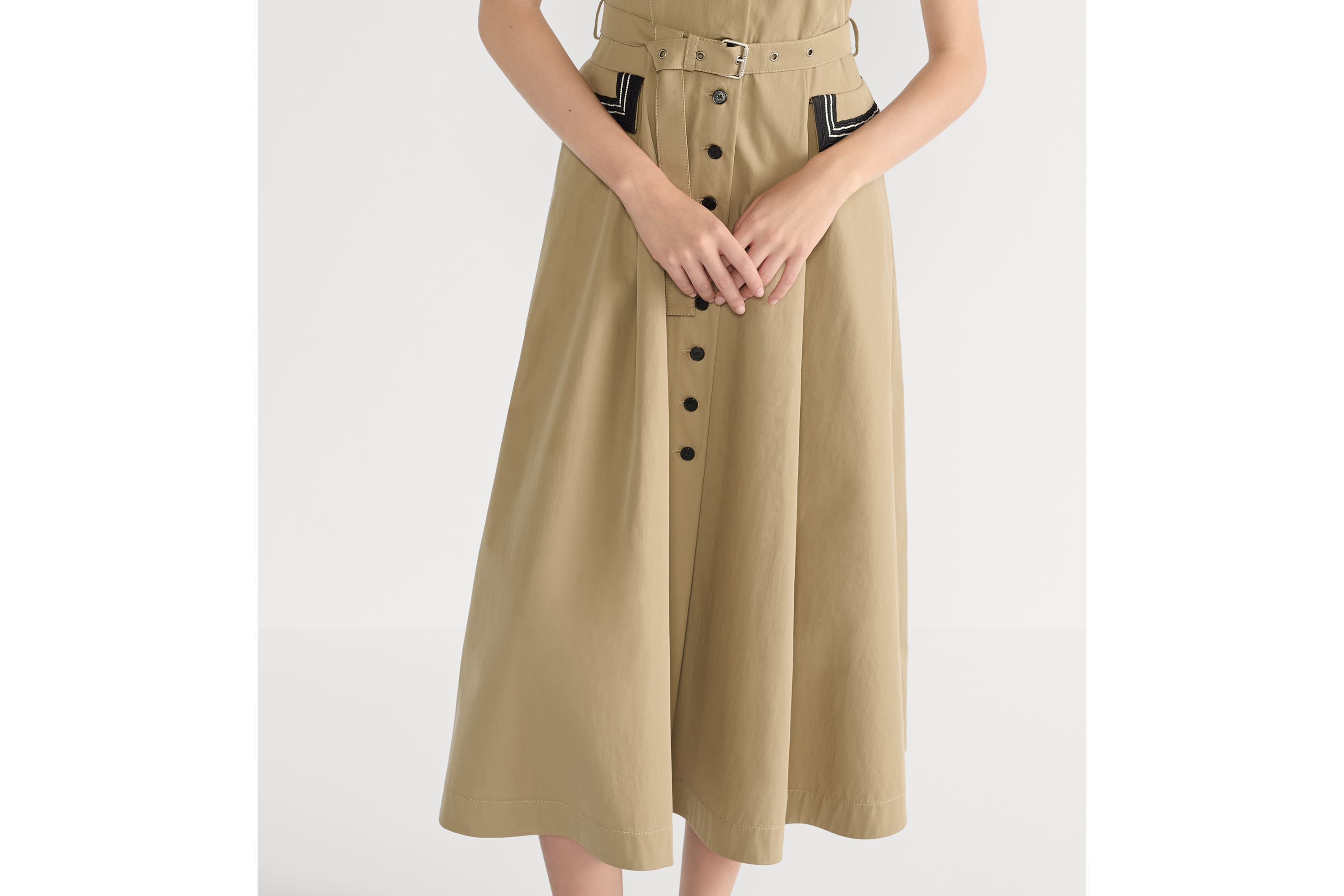 Mid-Length Flared Shirtdress