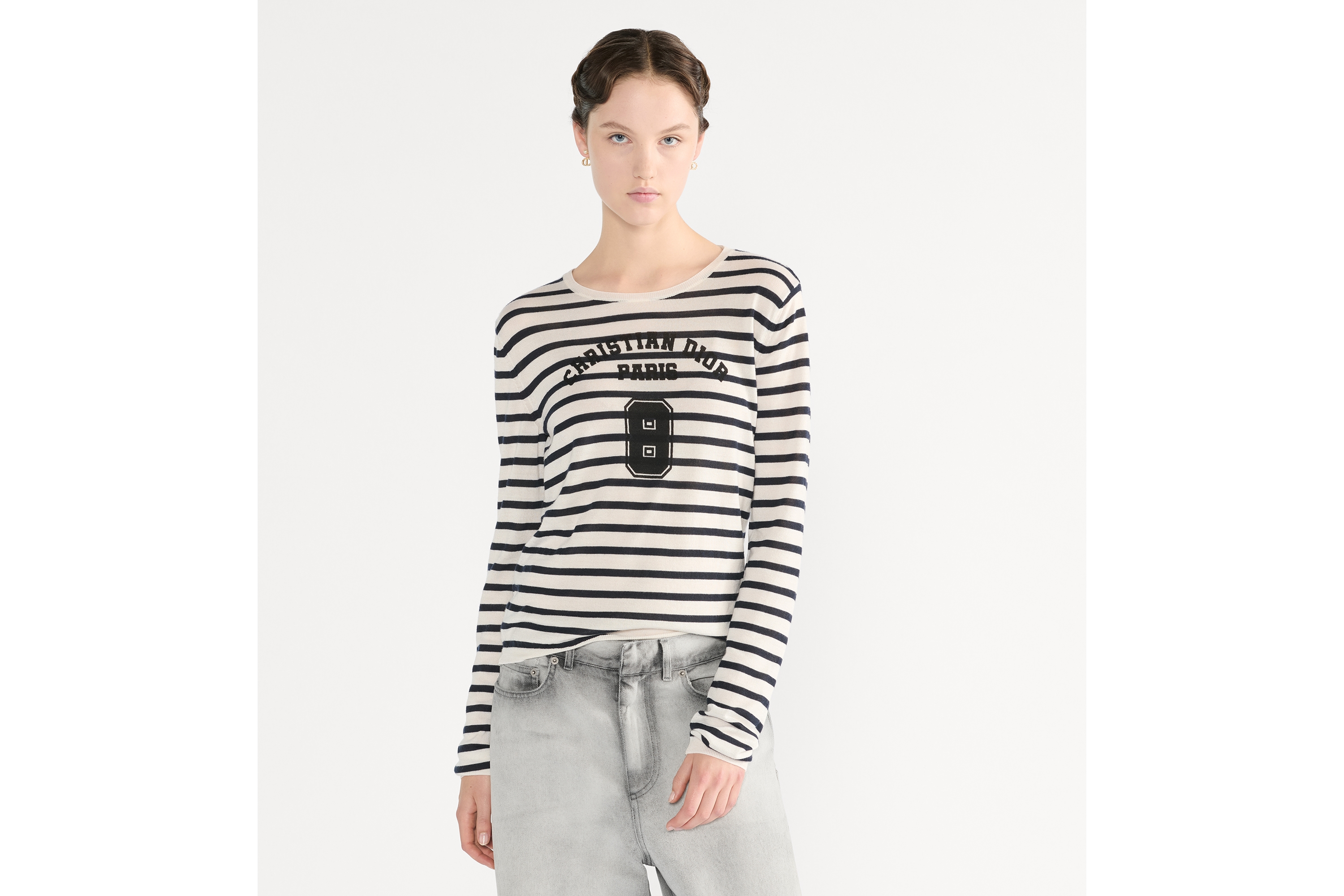 DIOR | Dior Marinière セーター カシミヤ & シルク ニット