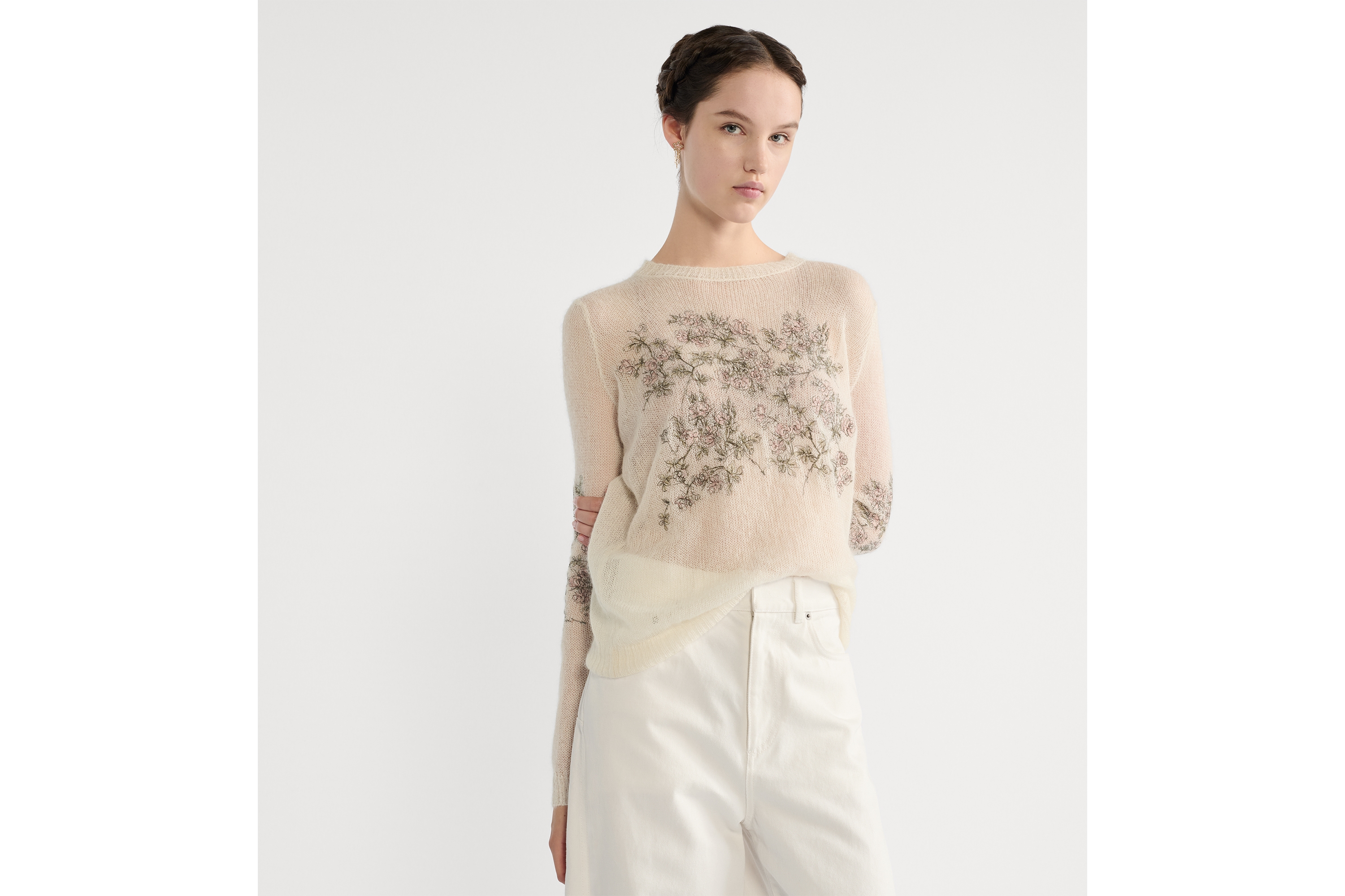 セーター Rosier de Dior シルク・モヘヤ・アルパカ ブレンド ニット E04