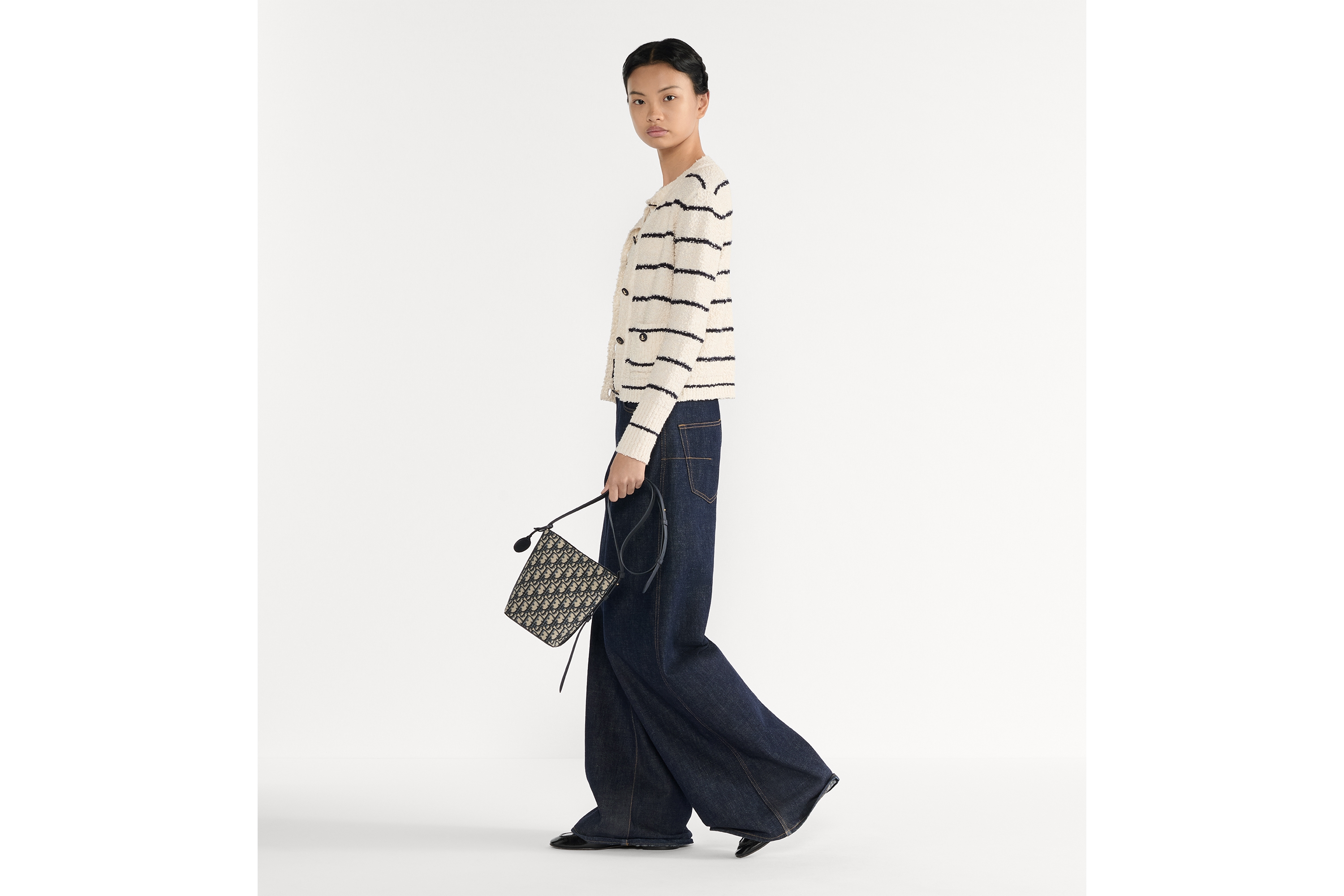 Look Diorstar Mini Bucket Bag Blue Dior Oblique Jacquard E02