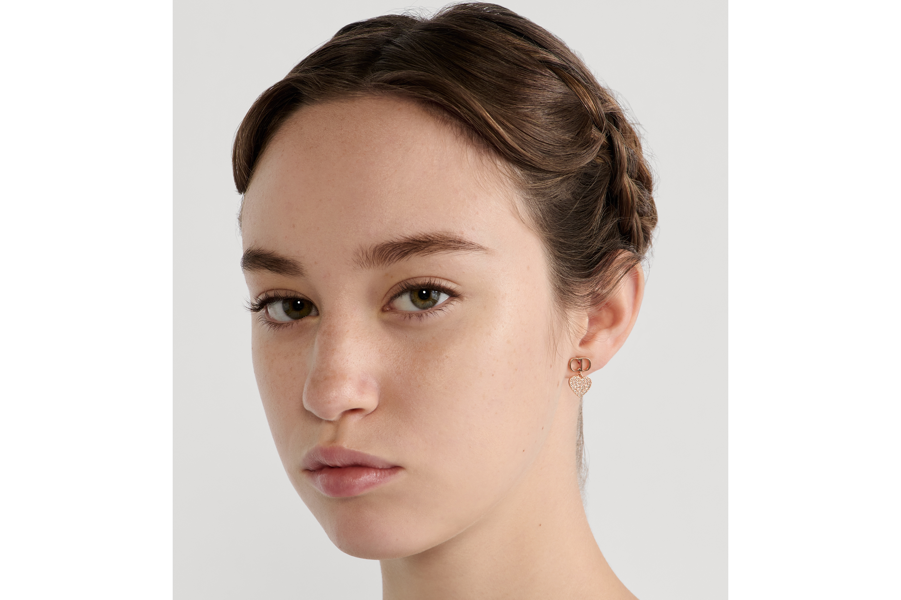 Look Clair D Lune Earrings Pink-Finish Metal and Pink Crystals E07