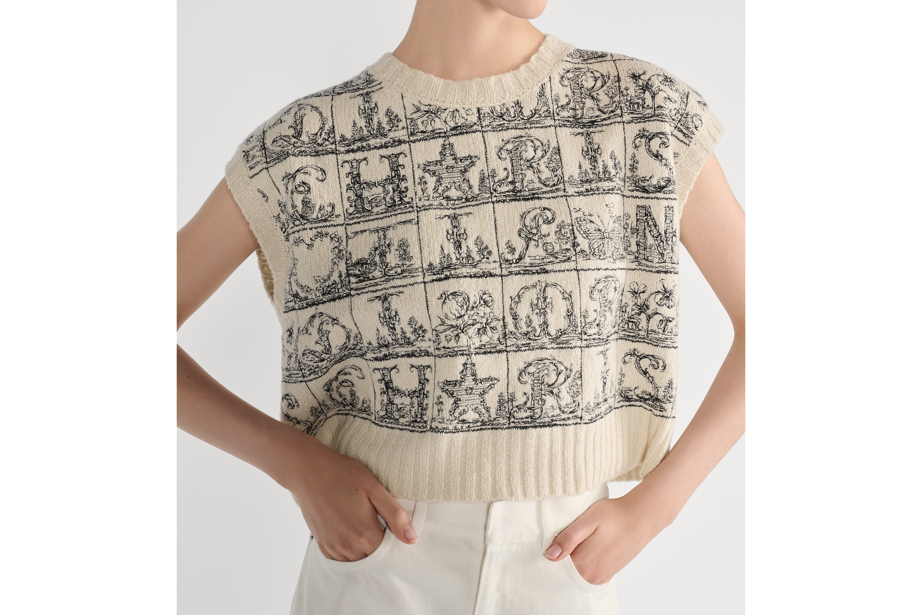 Embroidered Sweater Vest