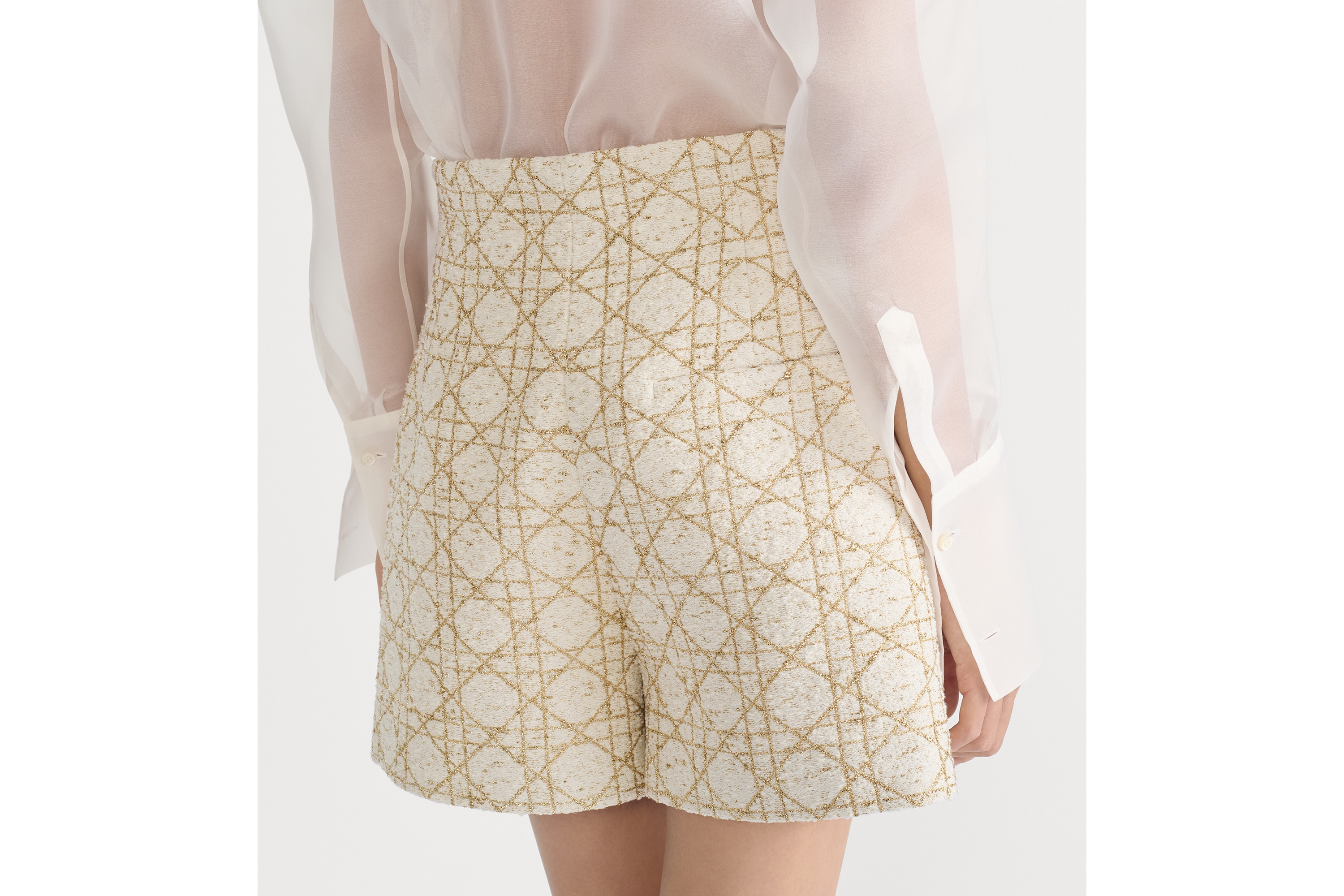 スコート マクロカナージュ ウールブレンド ツイード E16