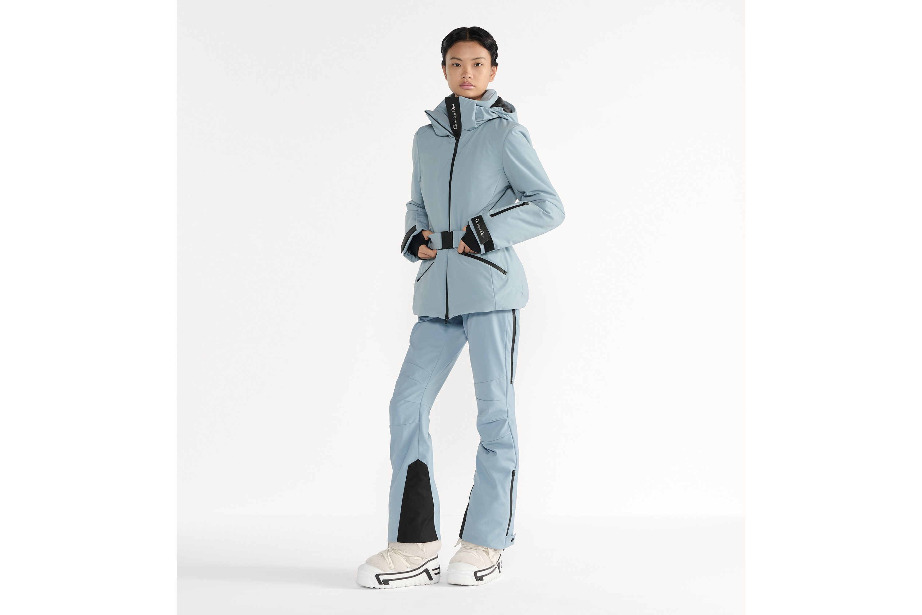 Pantalon de ski évasé DiorAlps Taffetas technique bleu clair E01