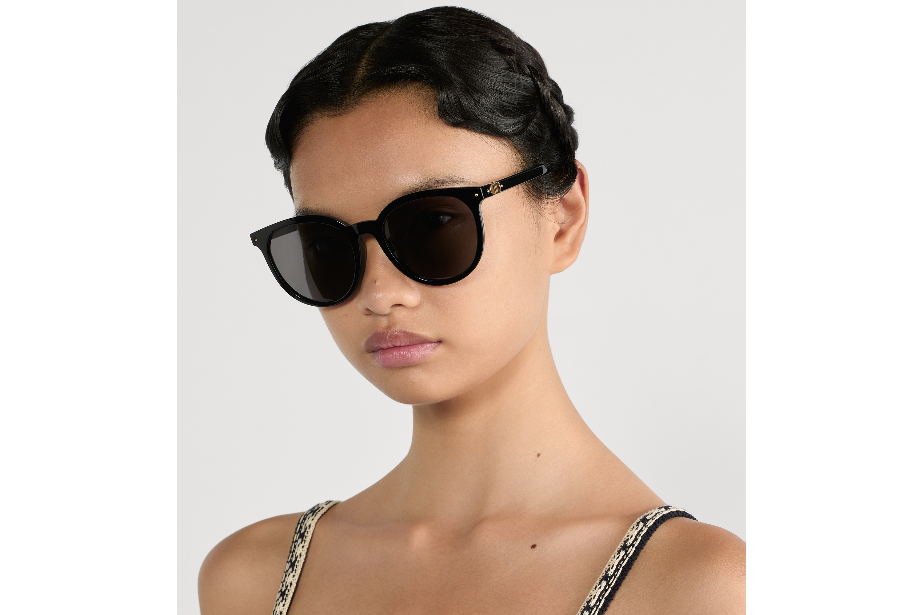 Petit CD R1F 선글라스 블랙 라운드 E07