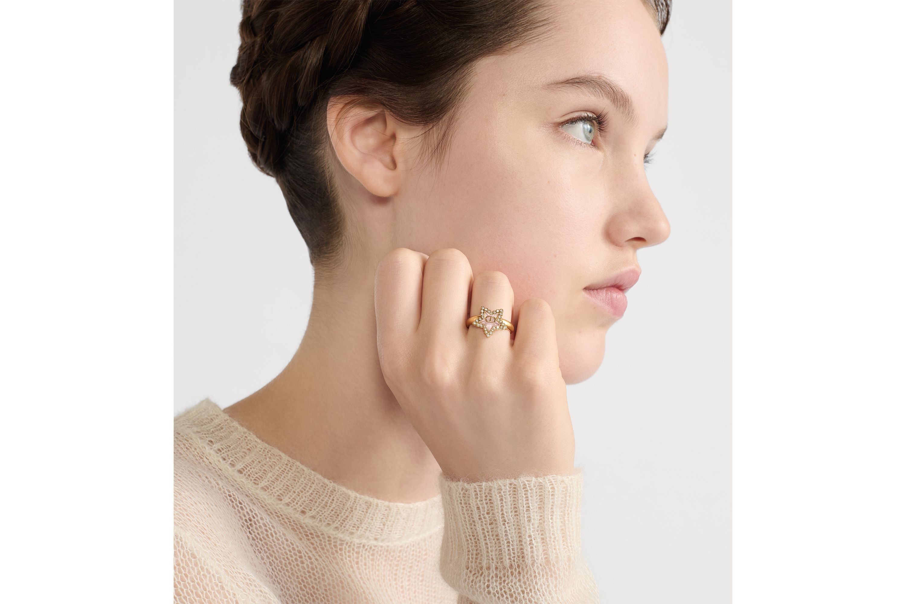 Petit CD Lucky Baroque Ring Gold-Finish Metal, Silver-Tone