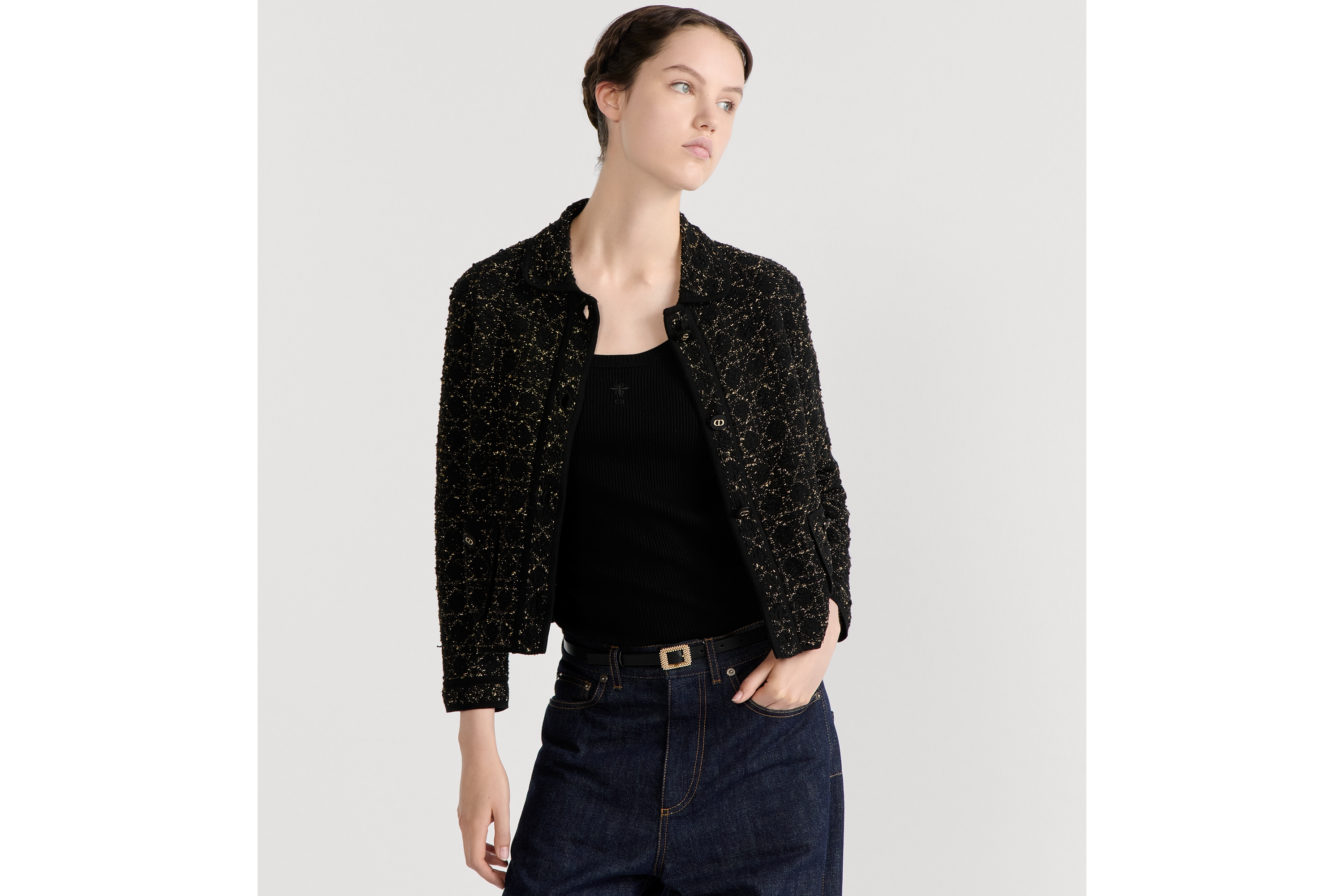 Look Dior Angel Belt Black Smooth Calfskin, 15 MM E04