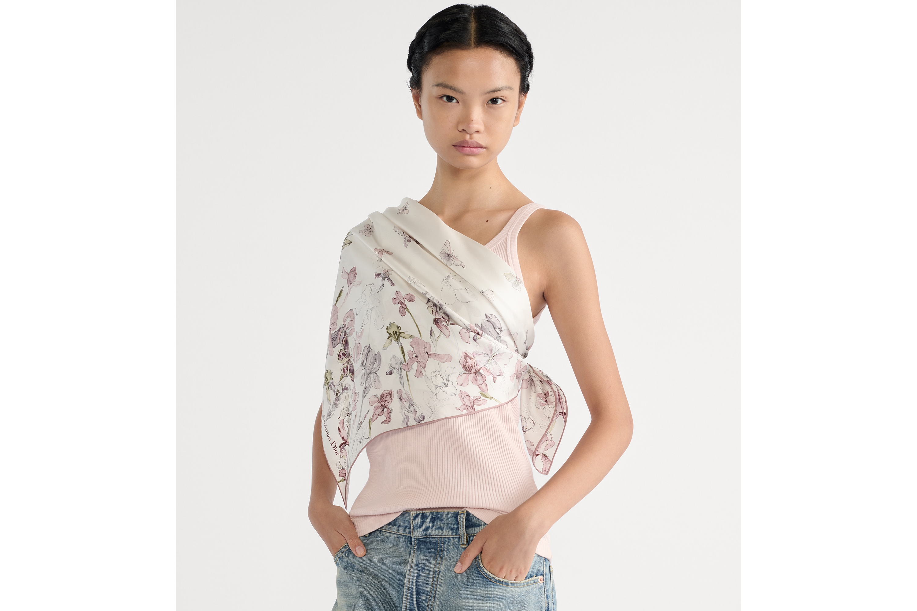 Butterflies & Iris 90 Square Scarf