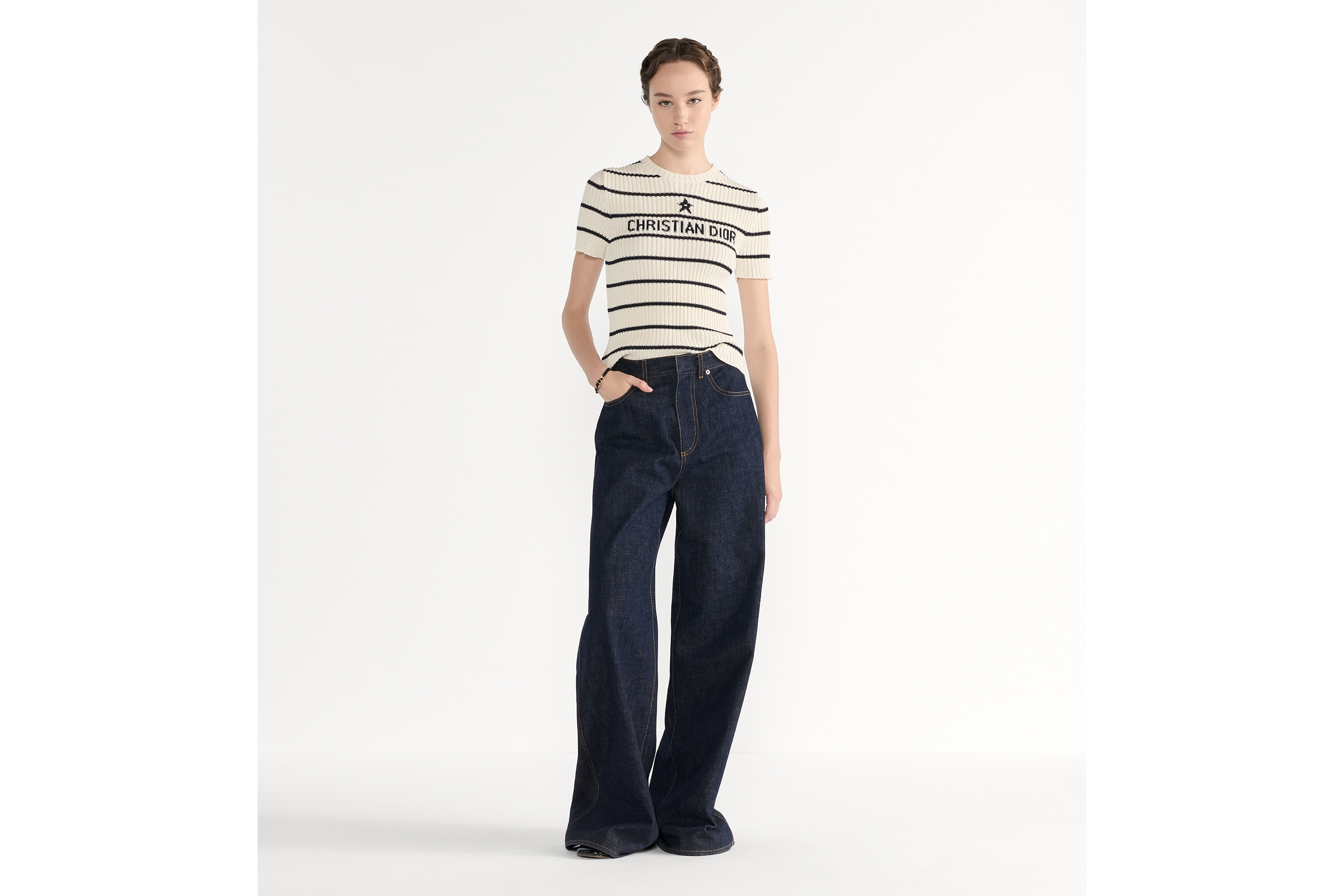 Dior Marinière Short-Sleeved Sweater