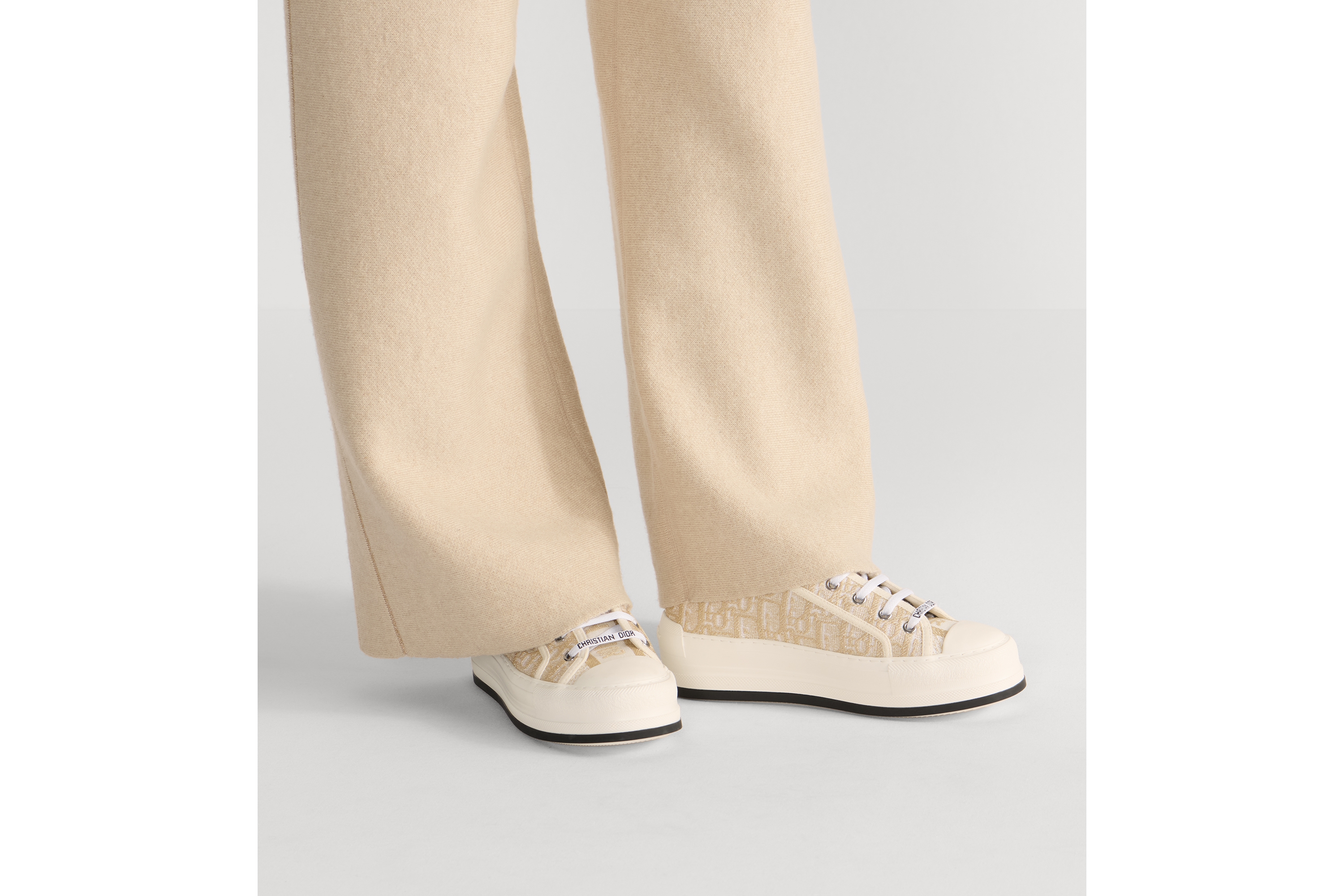 Walk'n'Dior プラットフォームスニーカー ディオール オブリーク エンブロイダリー コットン E14