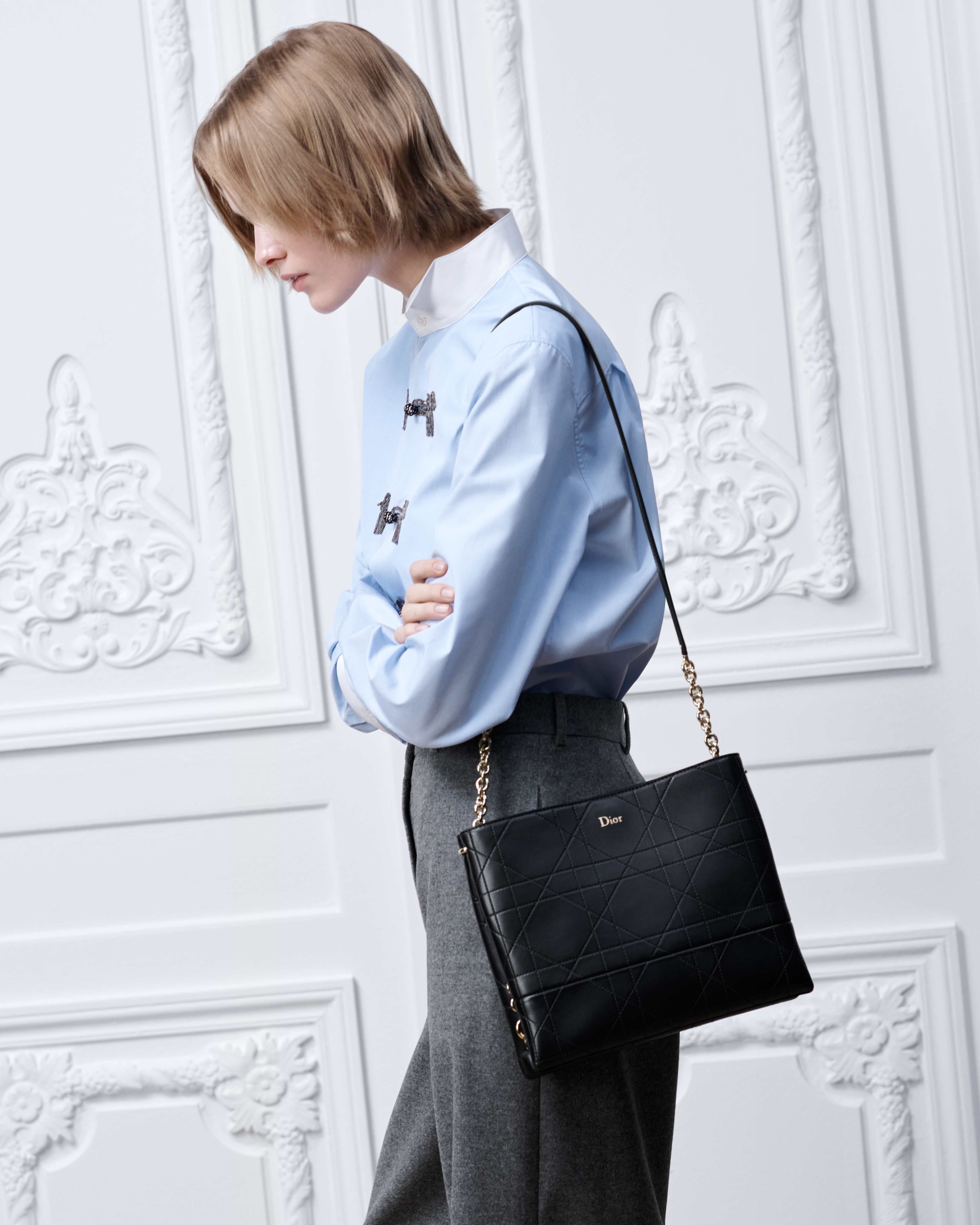 look_image_alt_prefix Dior Trianon チェーン付き バッグ フラット マクロカナージュ ラムスキン E05