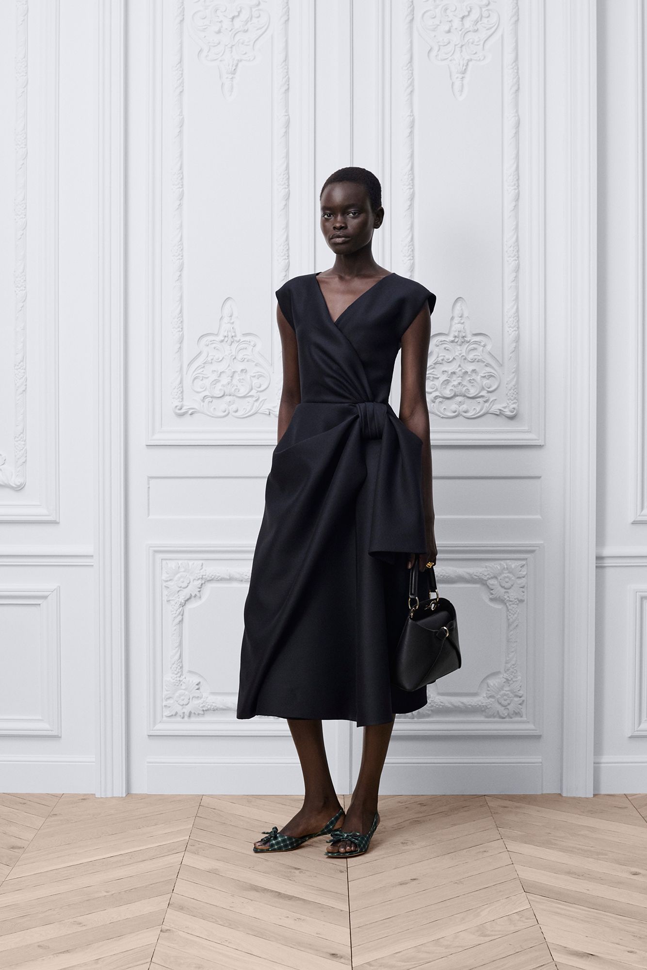 modern black dress Long Formal with Three-Quarter Sleeves Black / 16 occasion dresses in plus sizes and La Femme long designer dresses for formals Women's Black Formal Dresses &