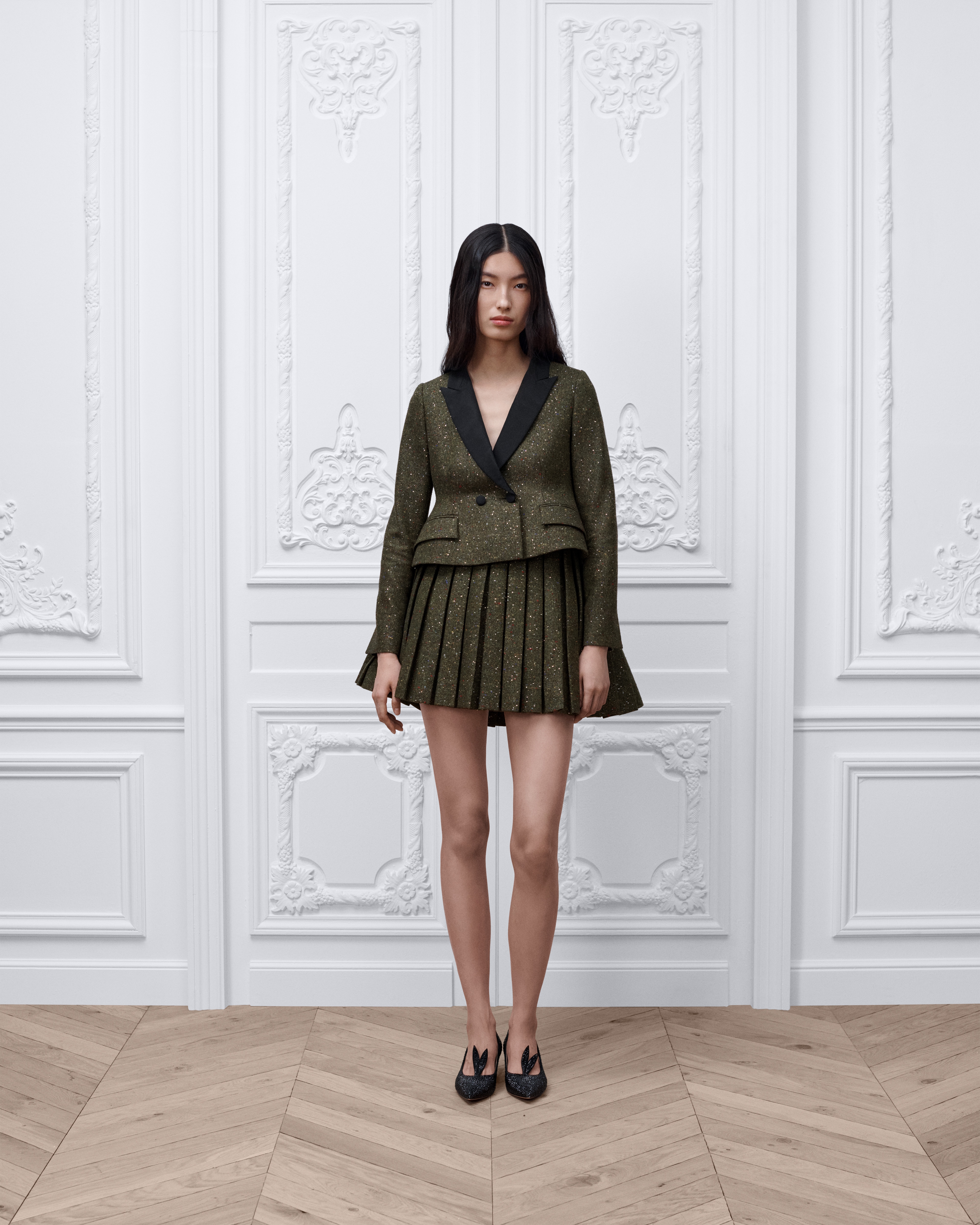 DIOR | クロップド フィット ジャケット シルク & バージンウール