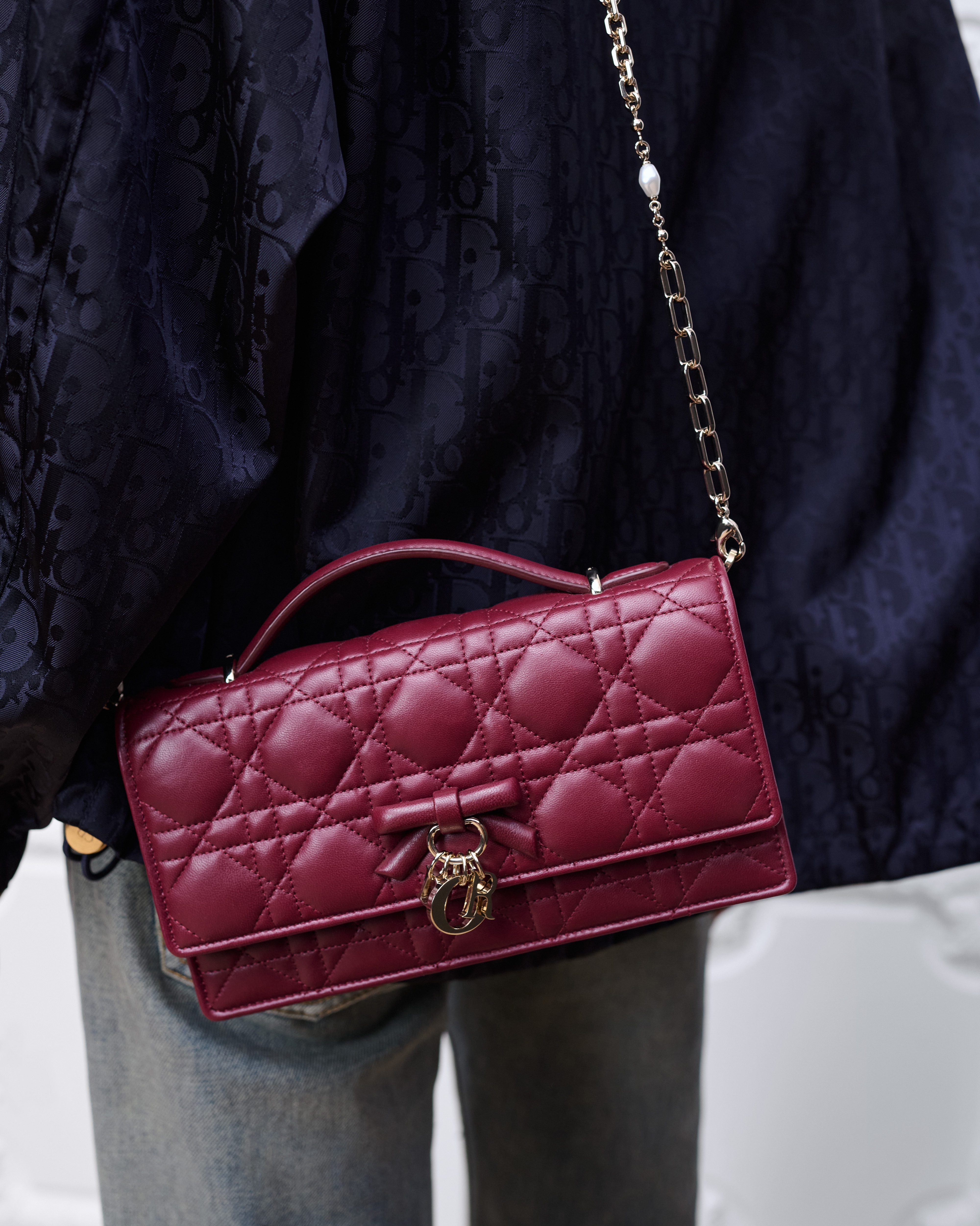 look_image_alt_prefix Minibolso My Dior - Dior Or Piel de cordero Cannage en Rouge Hermitage E10