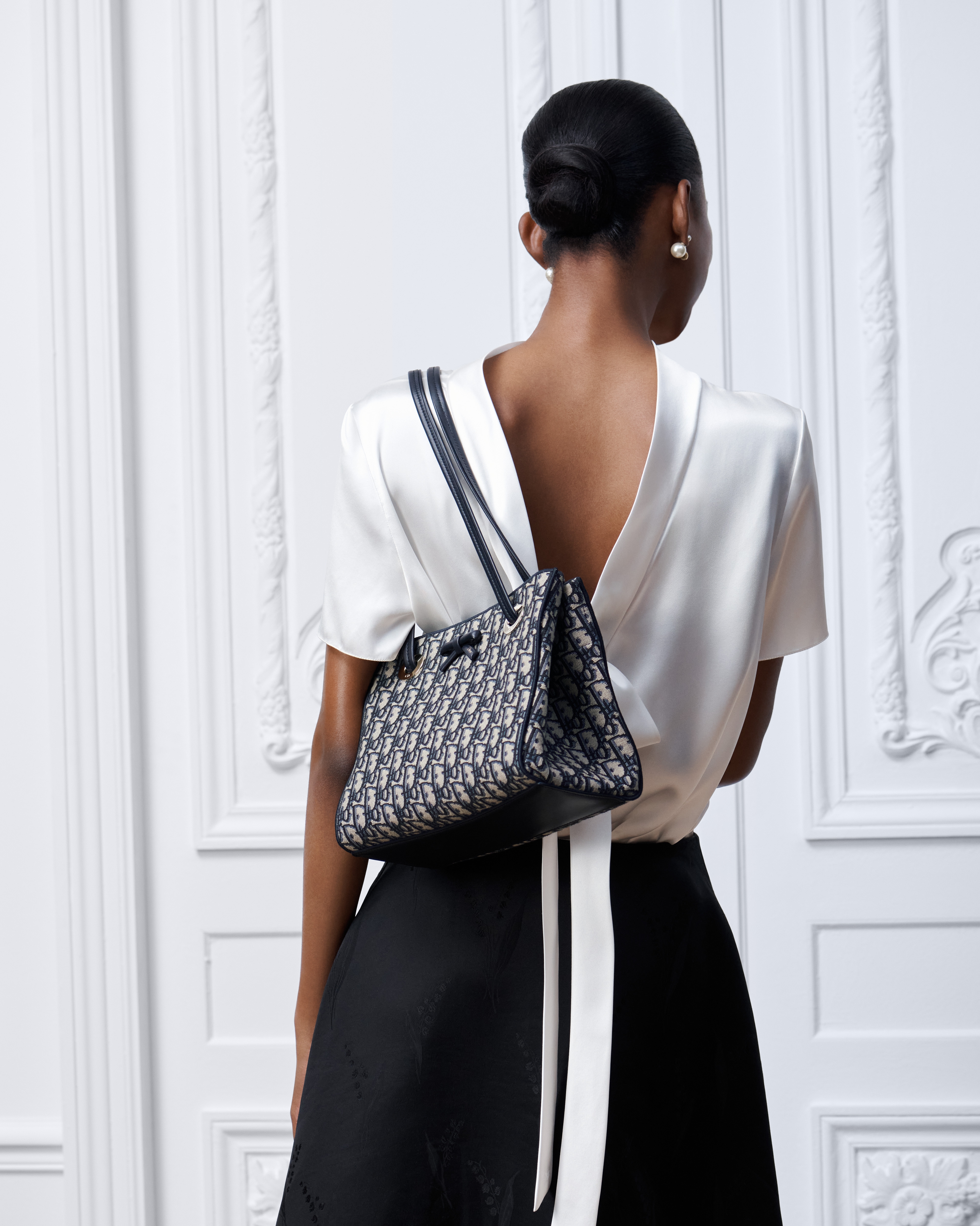 Look Small Shopping Bag Blue Dior Oblique Jacquard E06