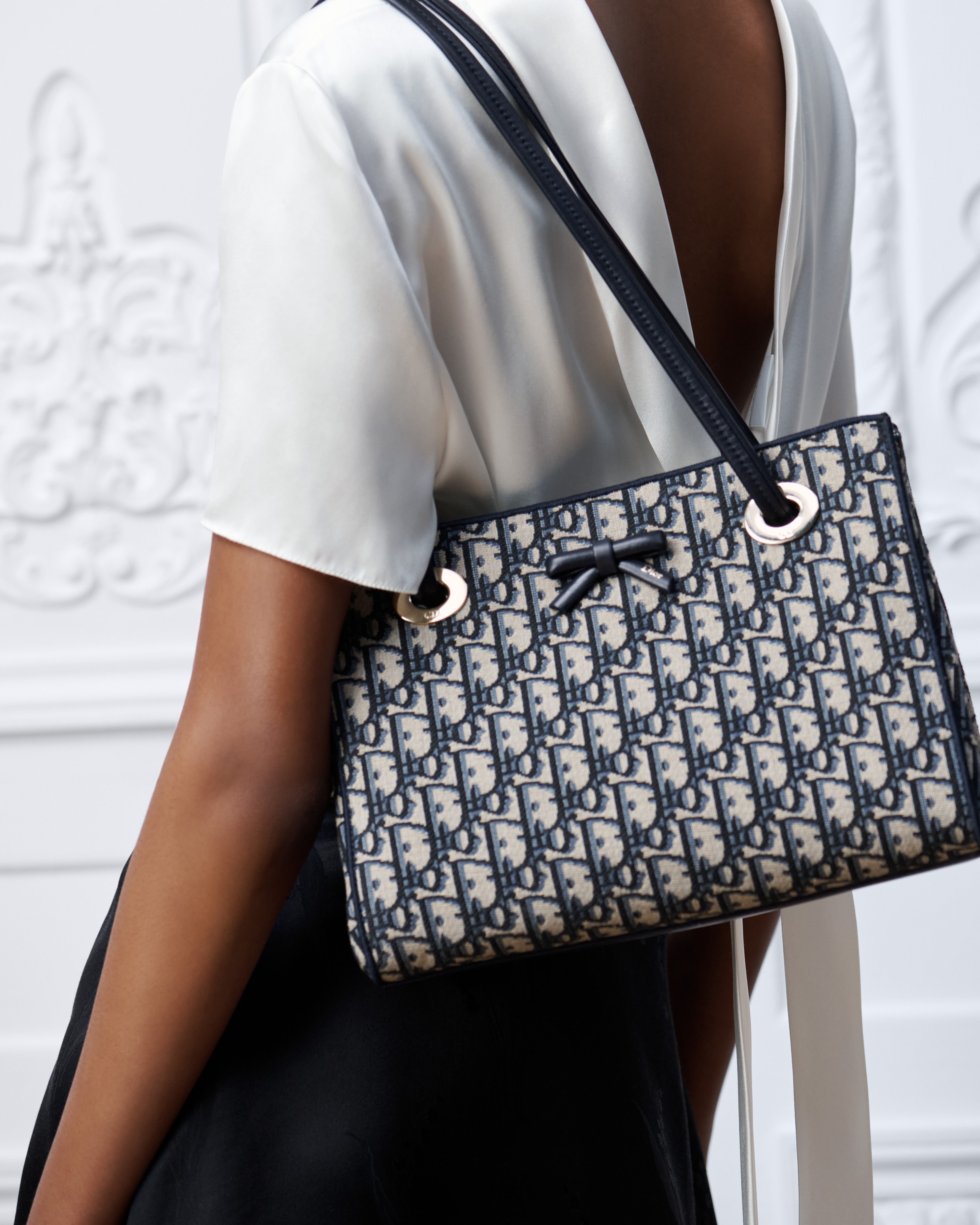 Look Small Shopping Bag Blue Dior Oblique Jacquard E10