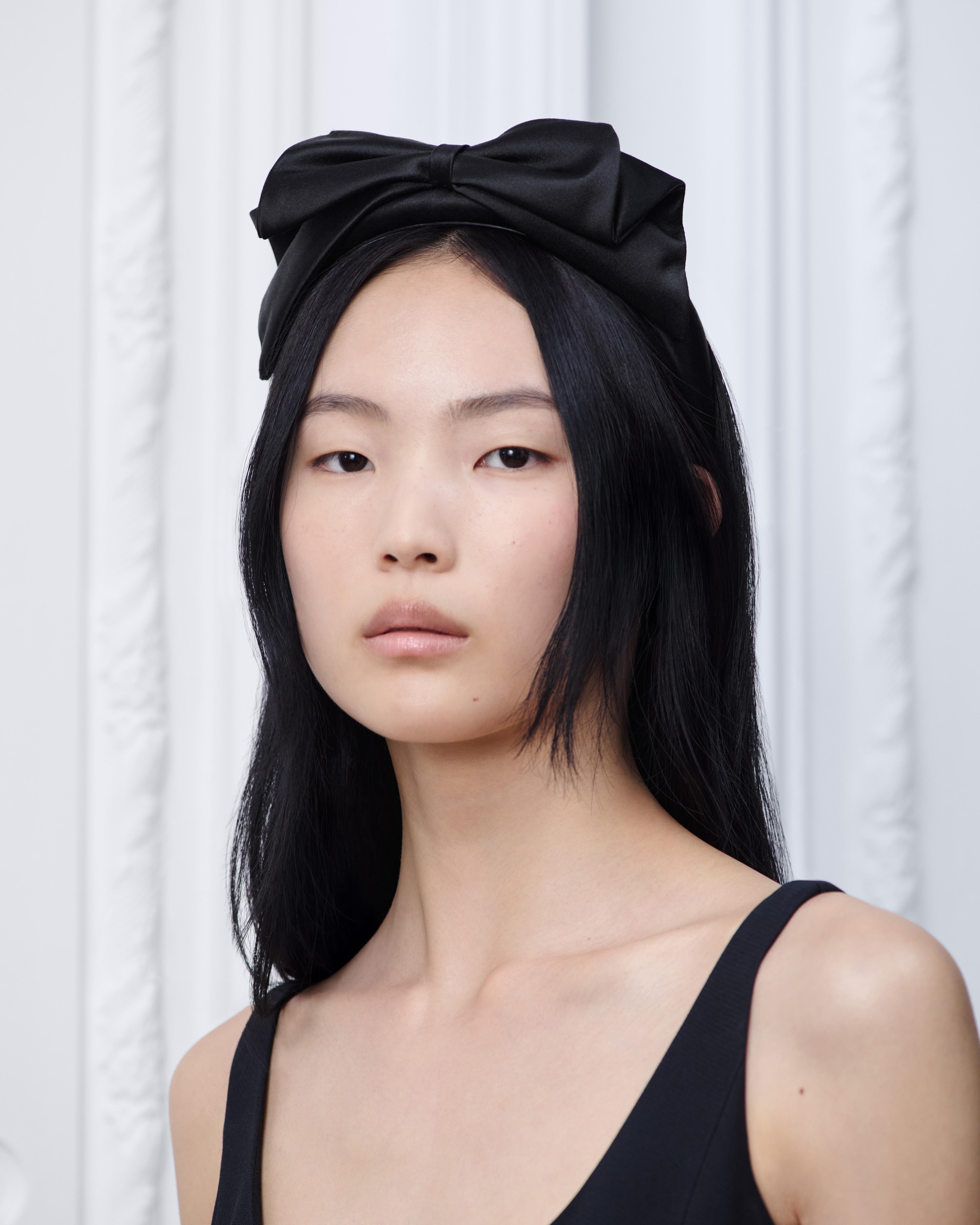 Dior Zigzag Headband Black Silk-Blend Satin | DIOR