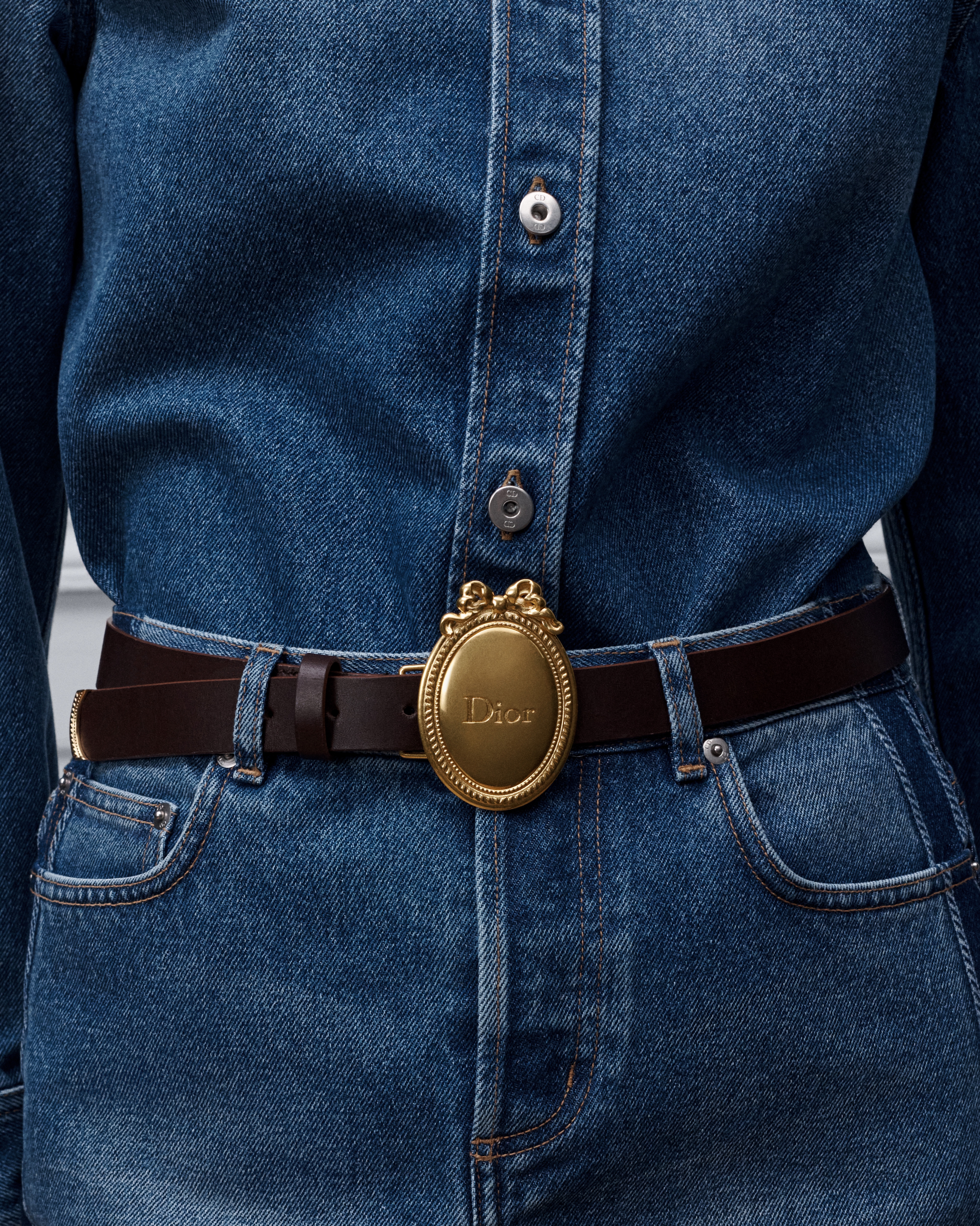Dior Médaillon ベルト 25mm スムースカーフスキン E13