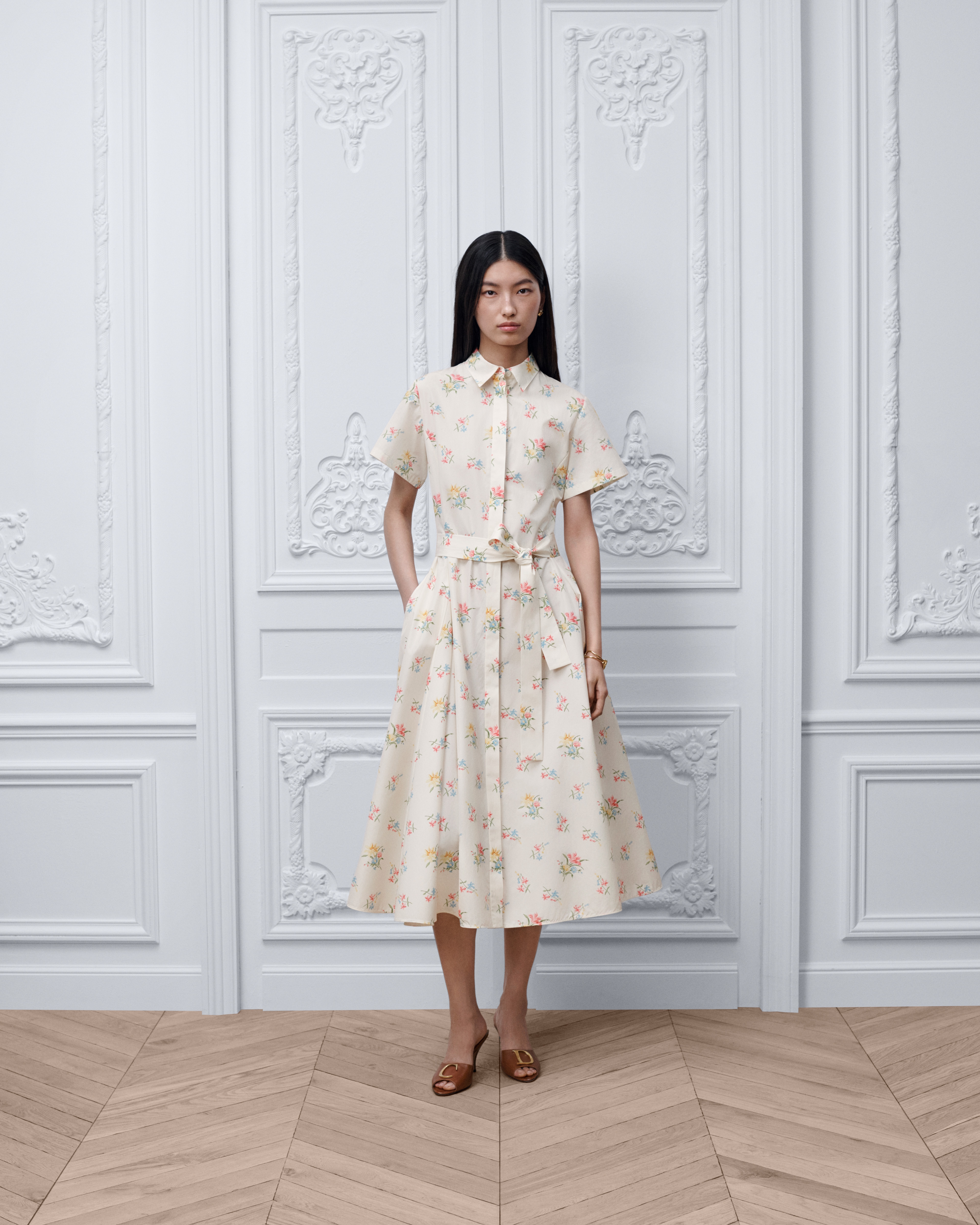 Mid-Length Belted Shirtdress