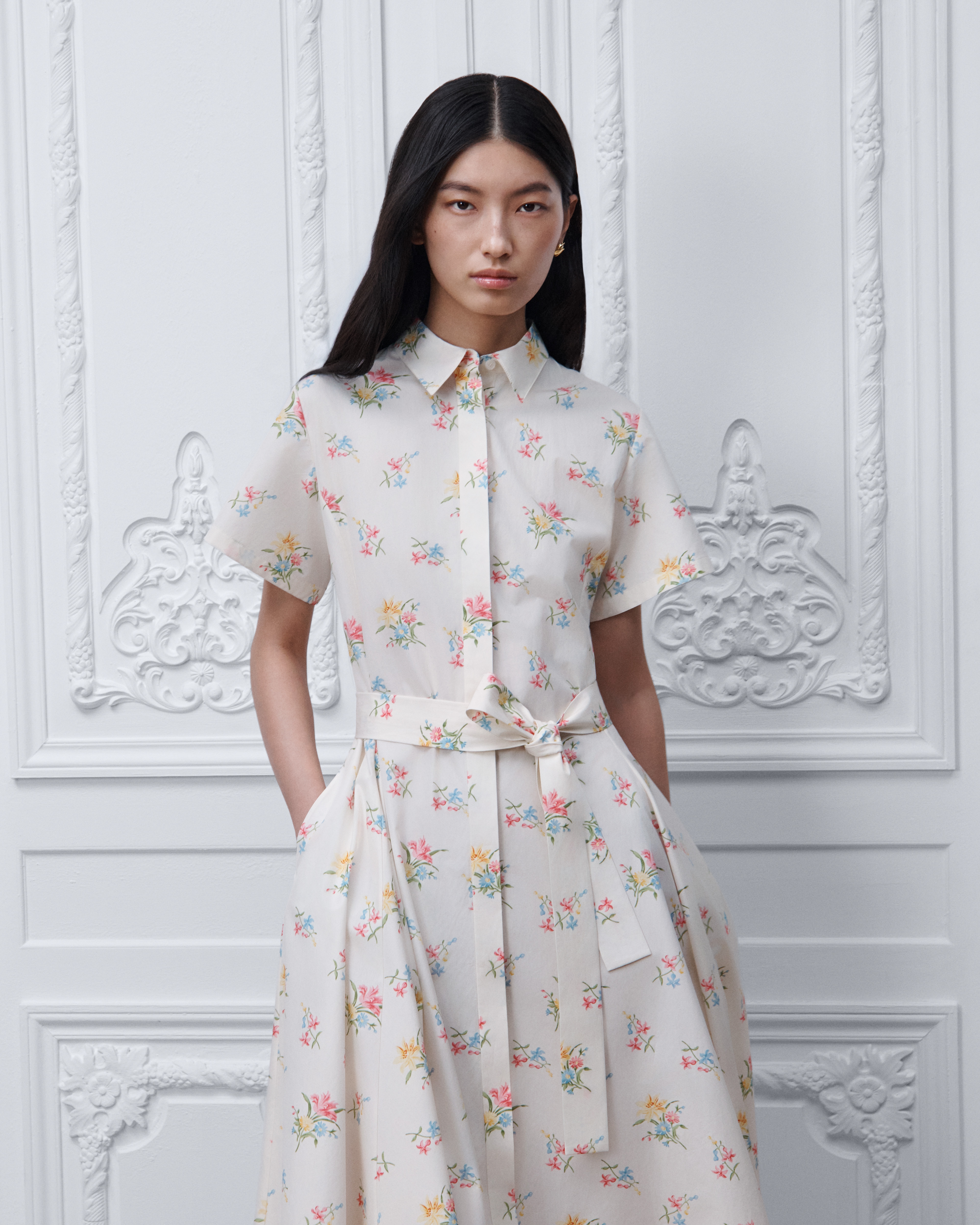 Mid-Length Belted Shirtdress