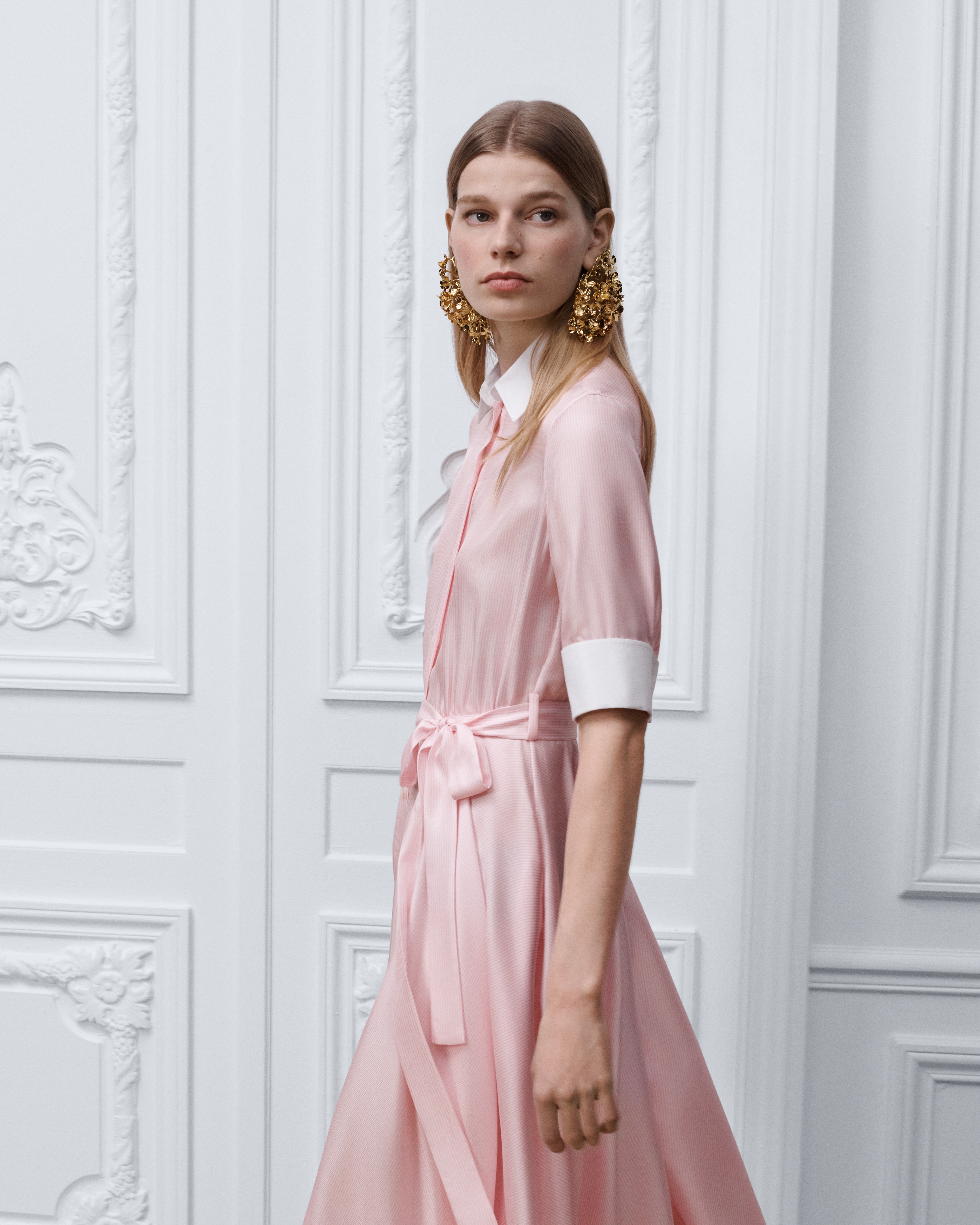 Robe-chemise mi-longue ceinturée Dioriviera